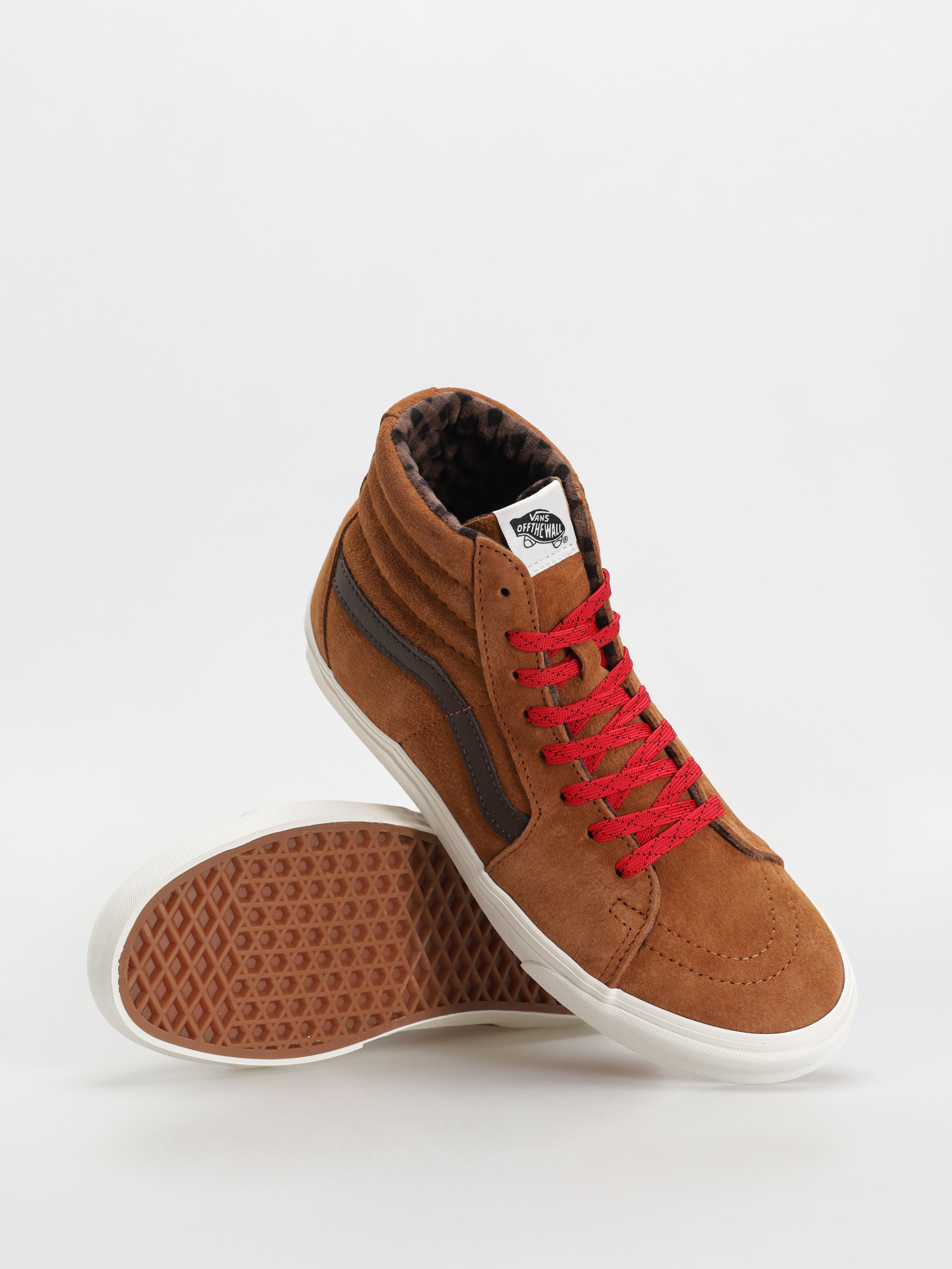 Vans Shoes Sk8 Hi (pig suede plaid glazed ginger)