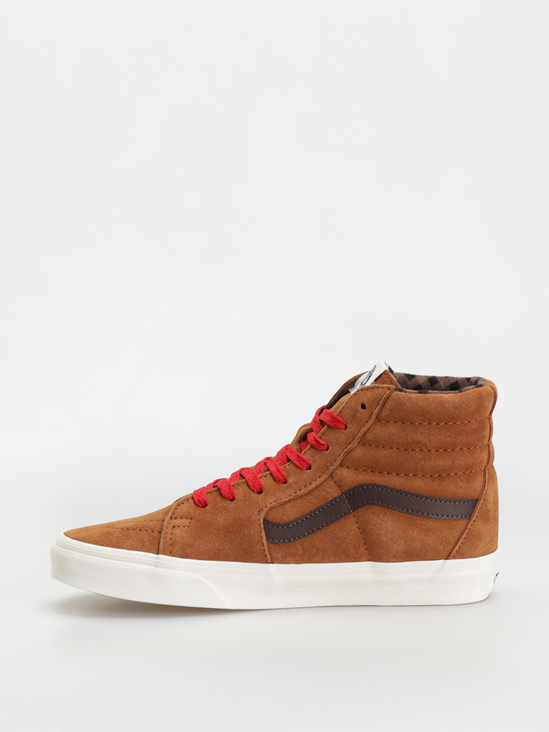 Vans Shoes Sk8 Hi (pig suede plaid glazed ginger)