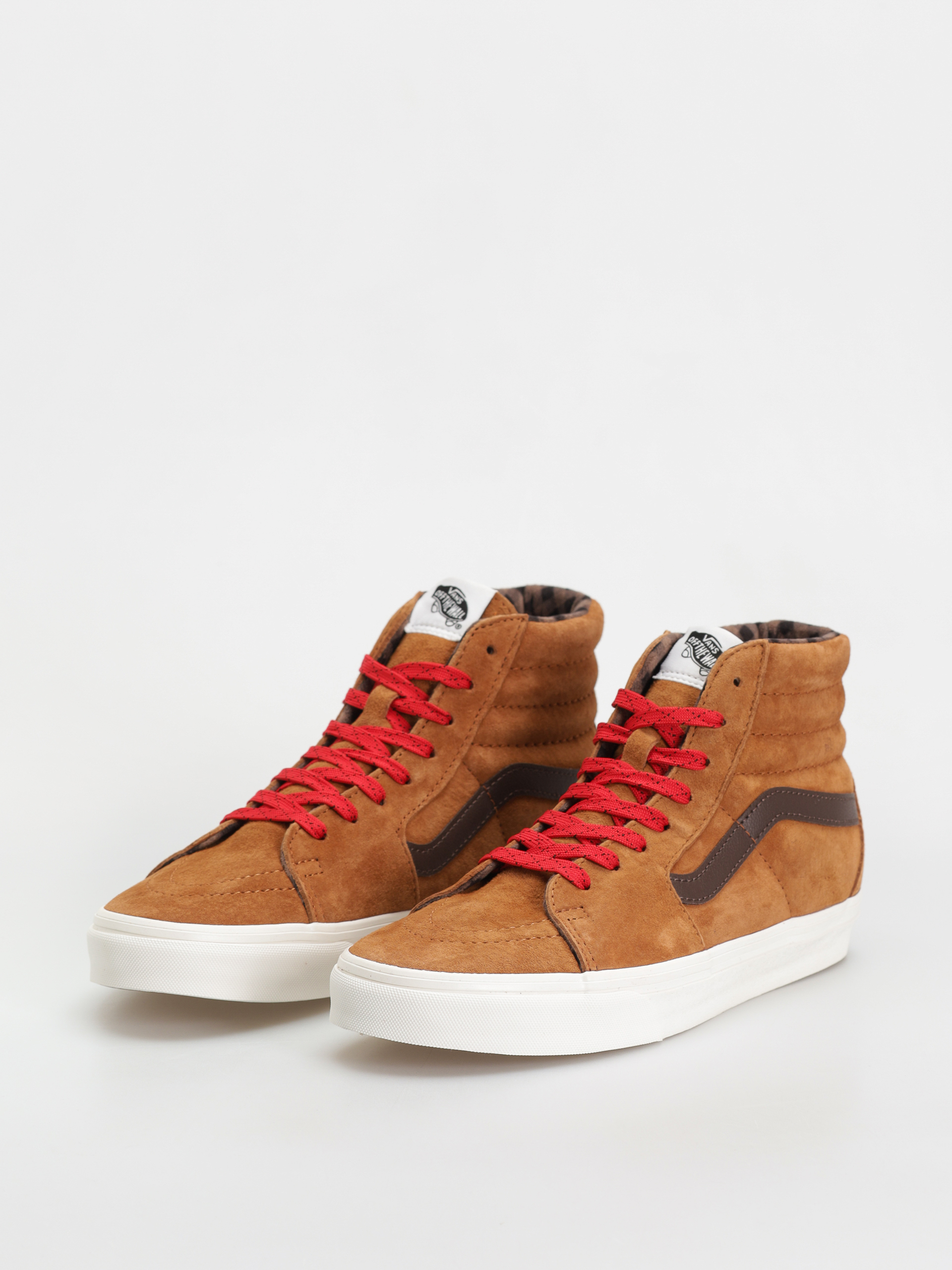 Vans Shoes Sk8 Hi (pig suede plaid glazed ginger)