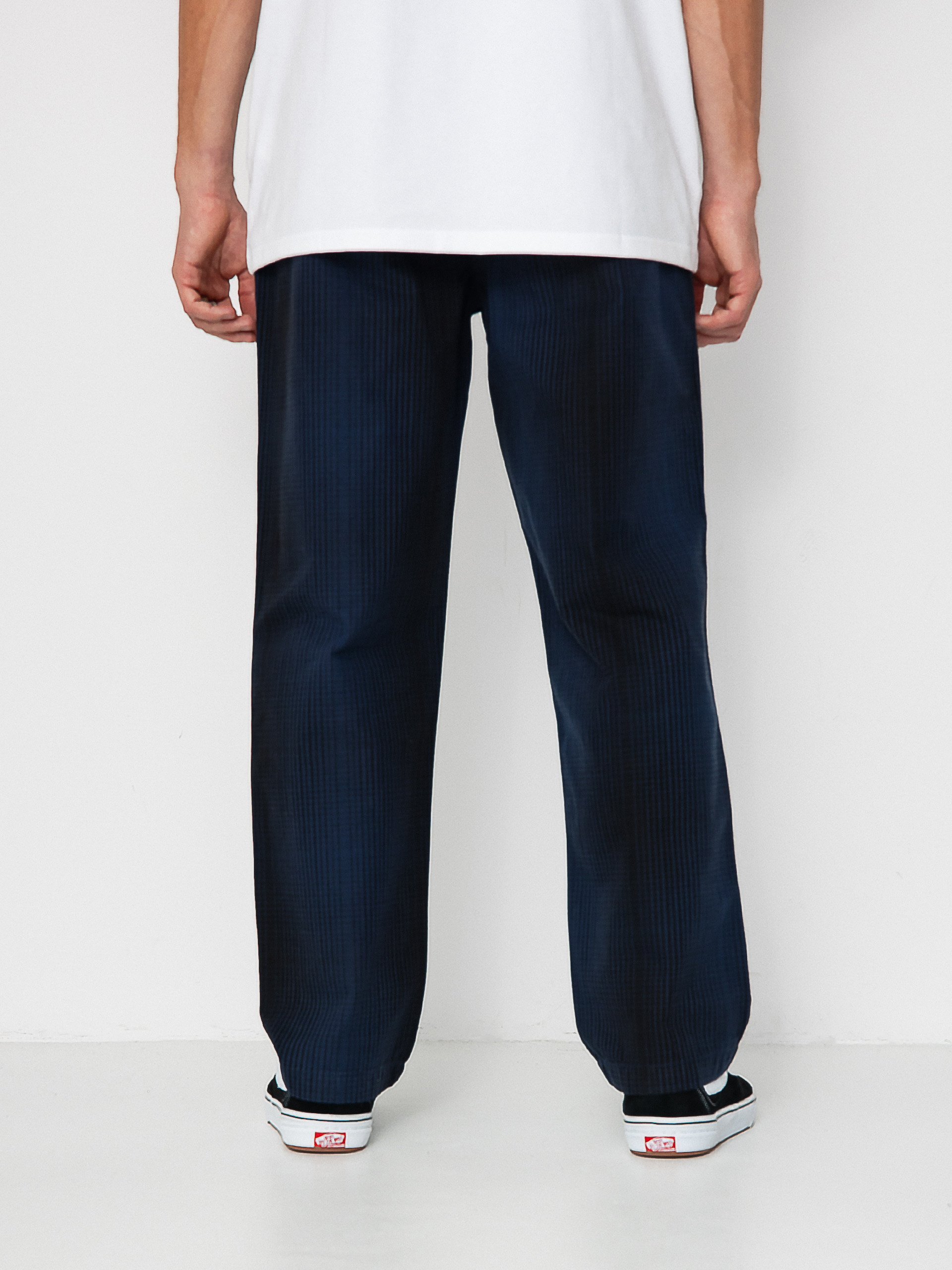 Vans Authentic Chino Loose Tapered Plaid Pants (dress blues/black)