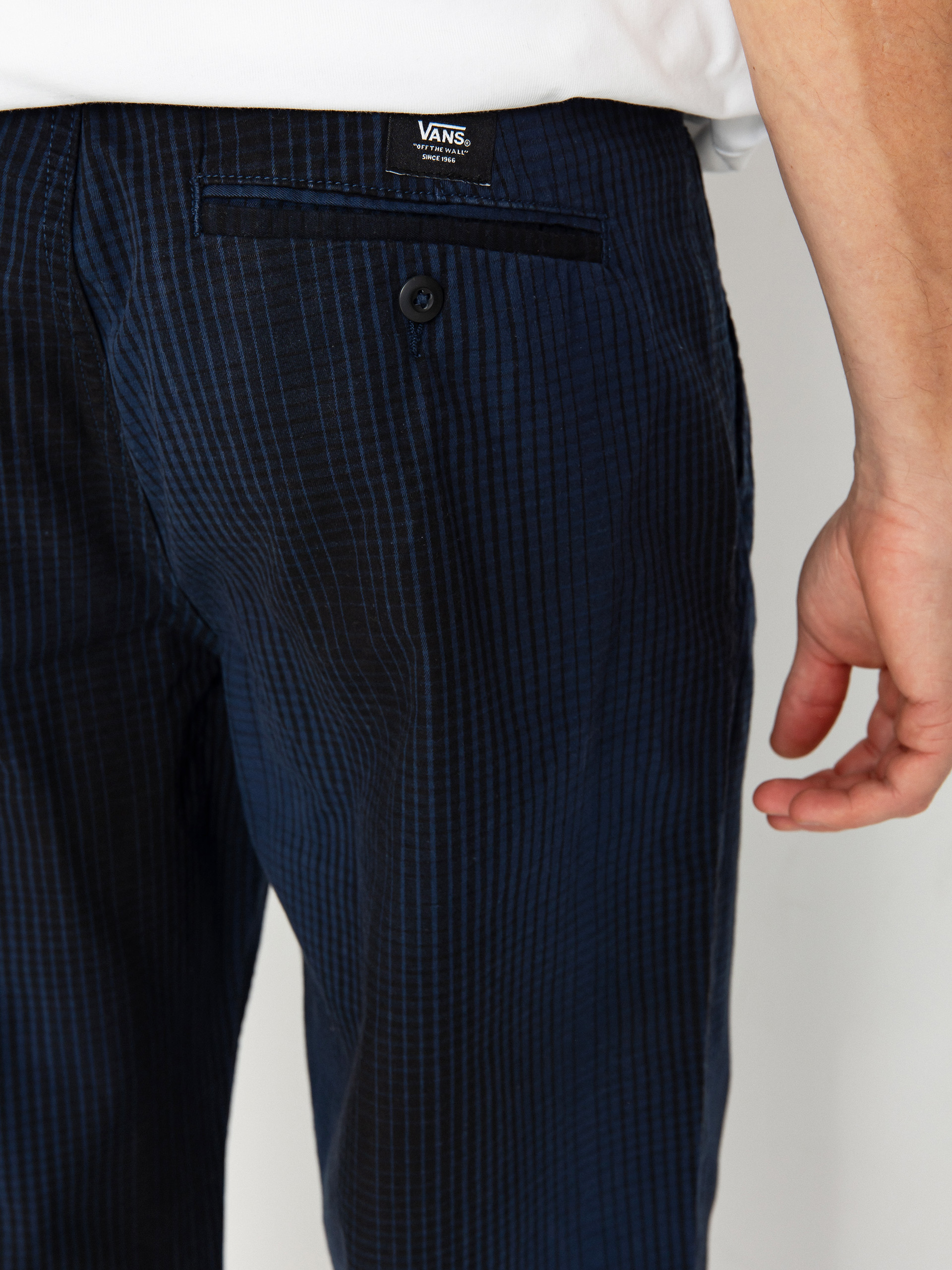 Vans Authentic Chino Loose Tapered Plaid Hose (dress blues/black)