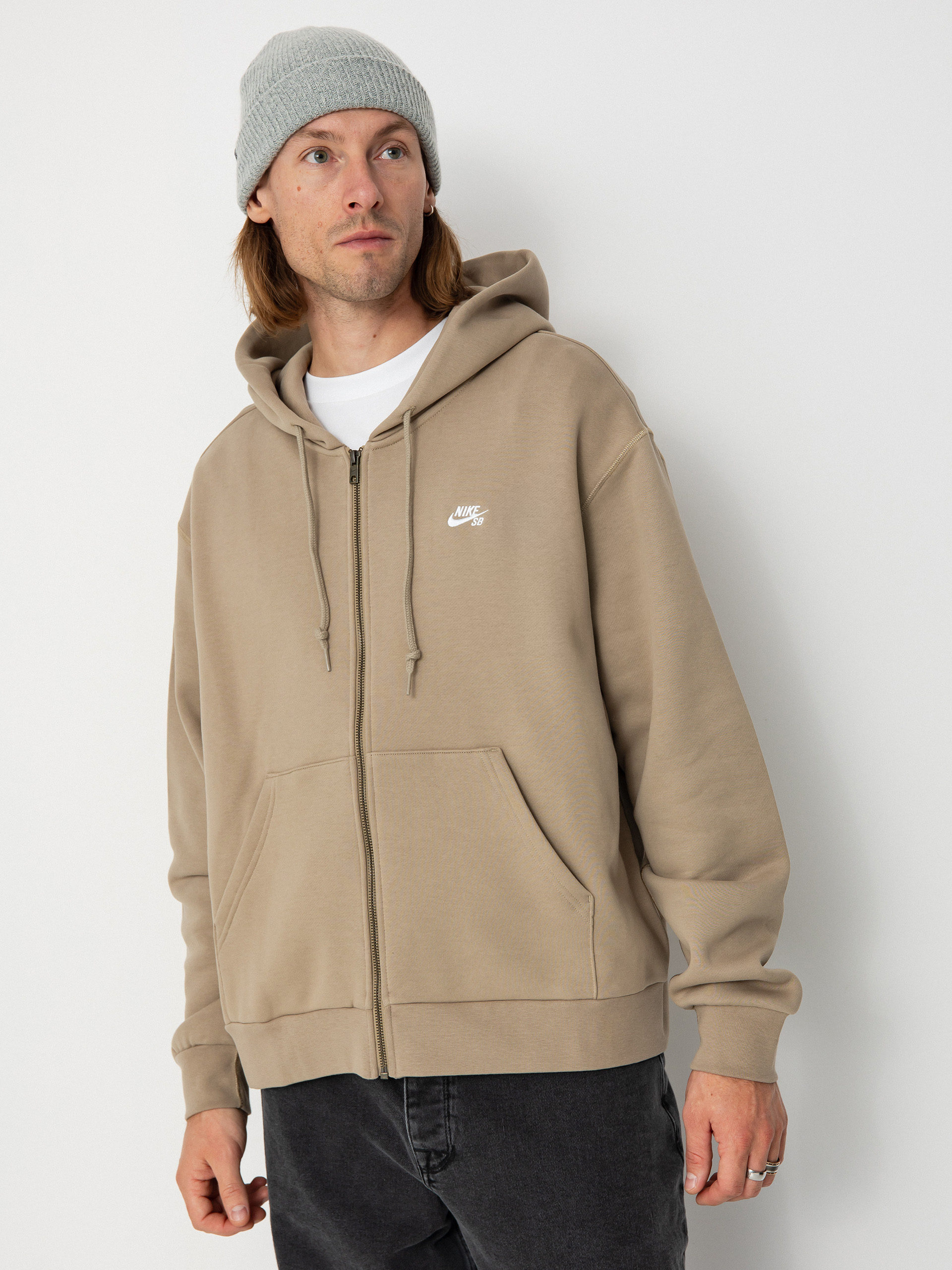 Nike SB Essential LBR ZHD Hoodie beige khaki white