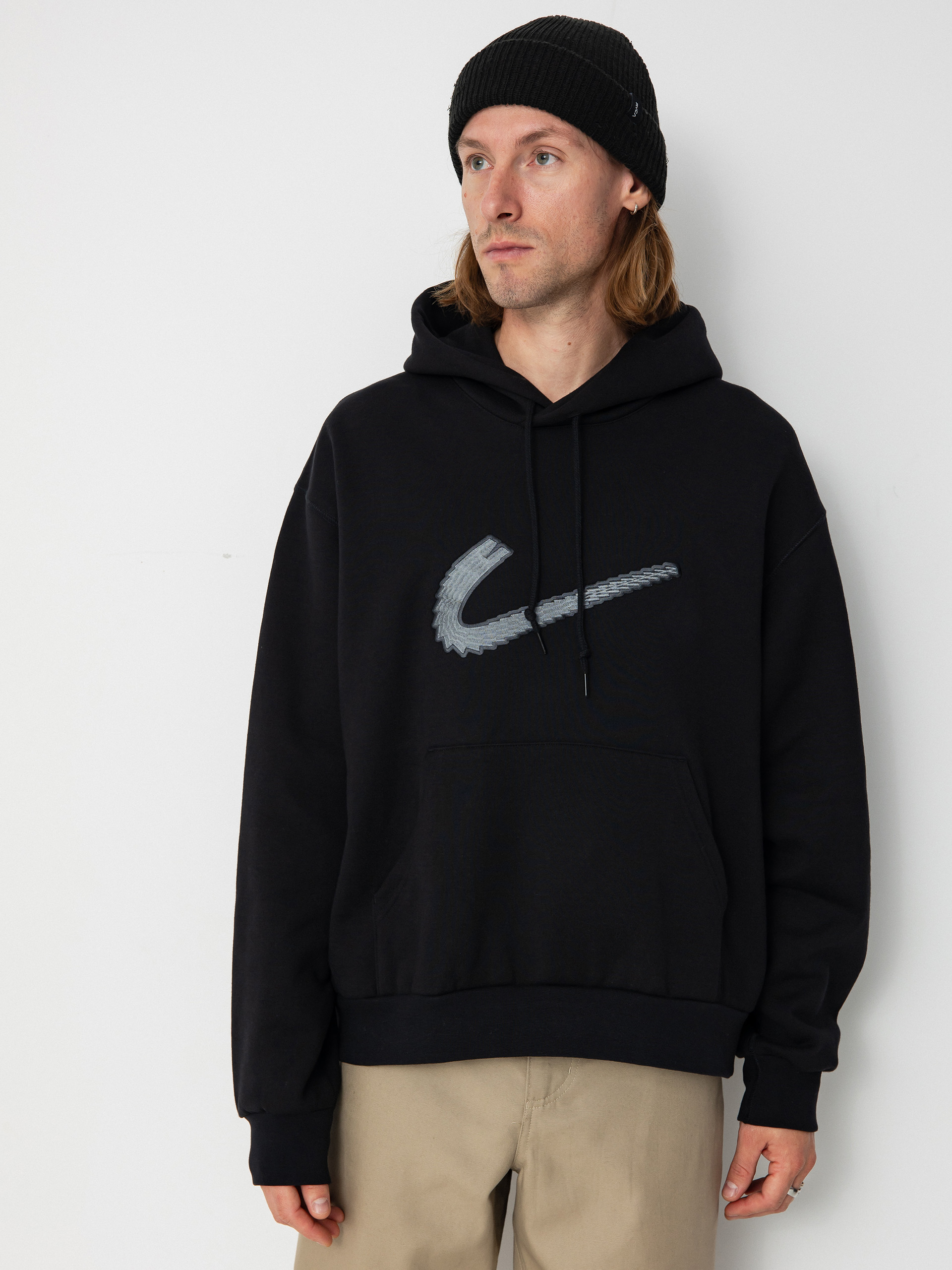 Nike Clothes Nike Pullover Hoodie With Swoosh Logo In Black Nike