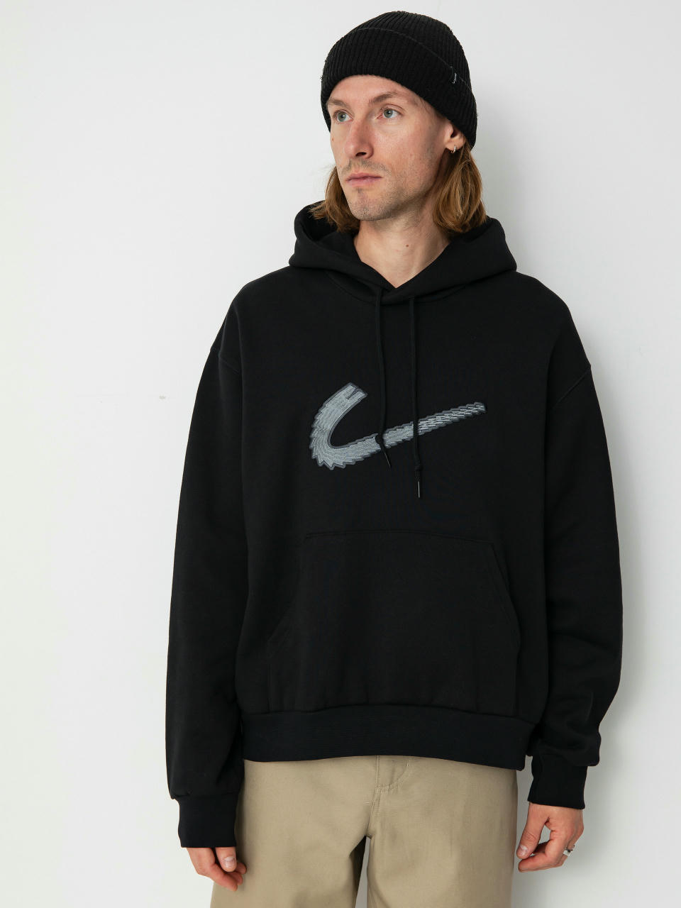 Nike SB Flc N Swoosh HD Hoodie (black/white)