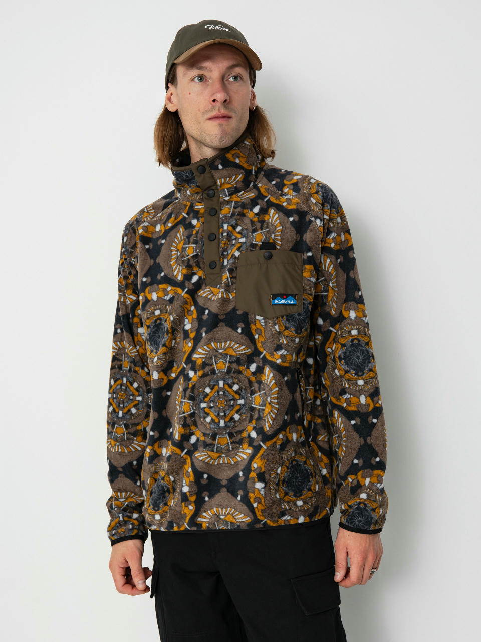 Herren Kavu Fleece Jacke Teannaway (mushroom montage)