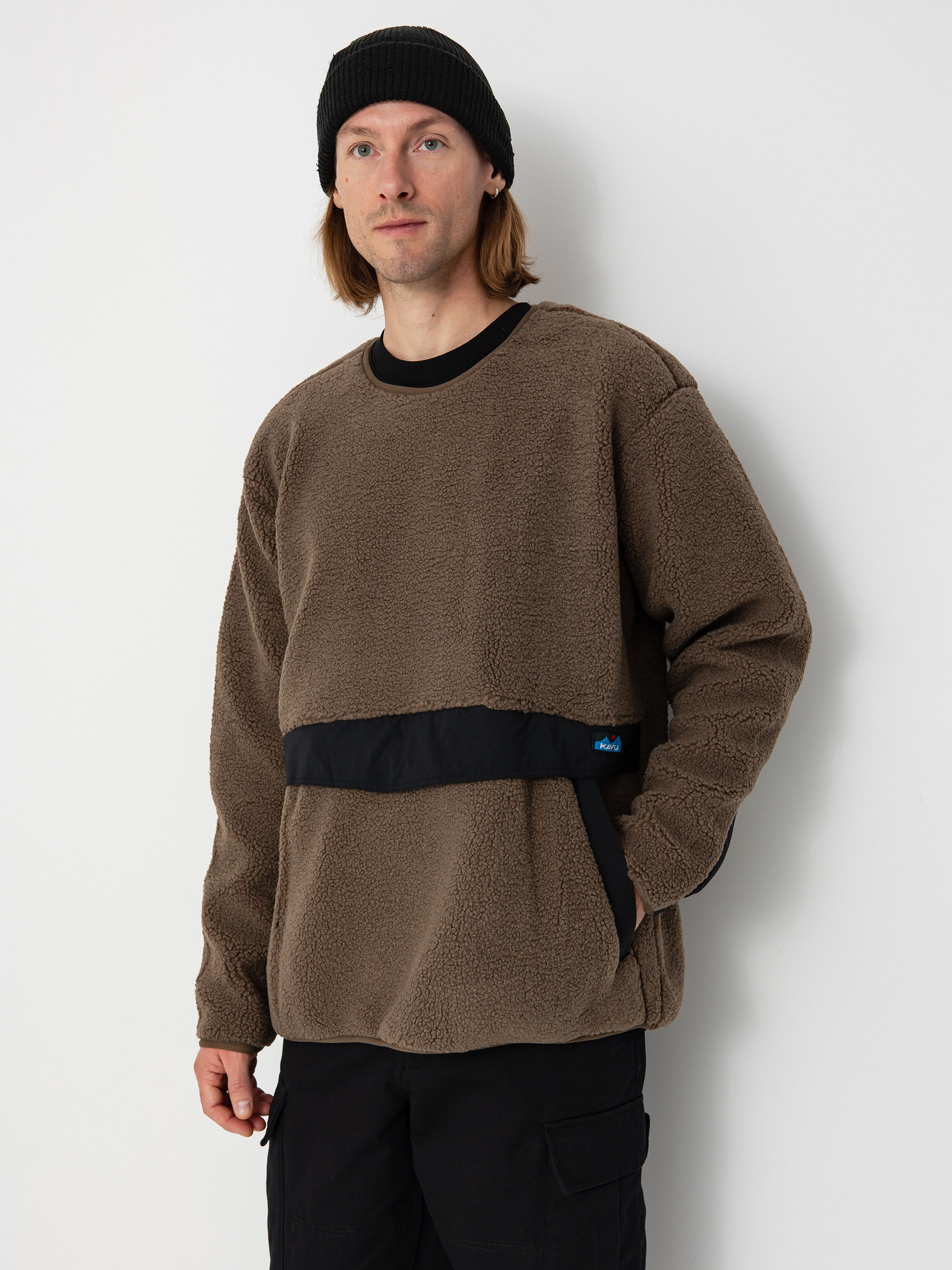 Kavu Fleece Port Pullover brown walnut