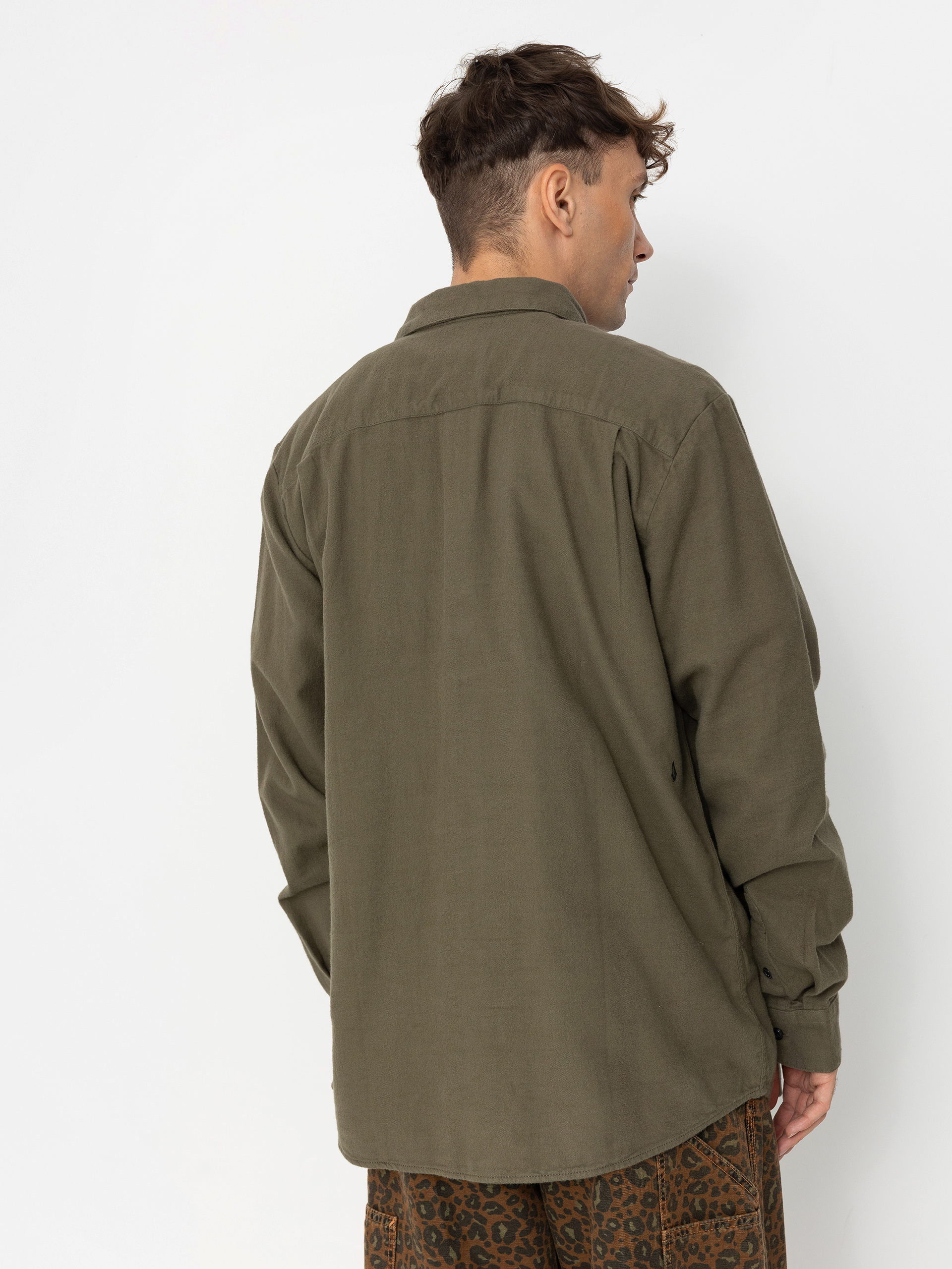 Volcom Caden Solid Ls Shirt (wintermoss)