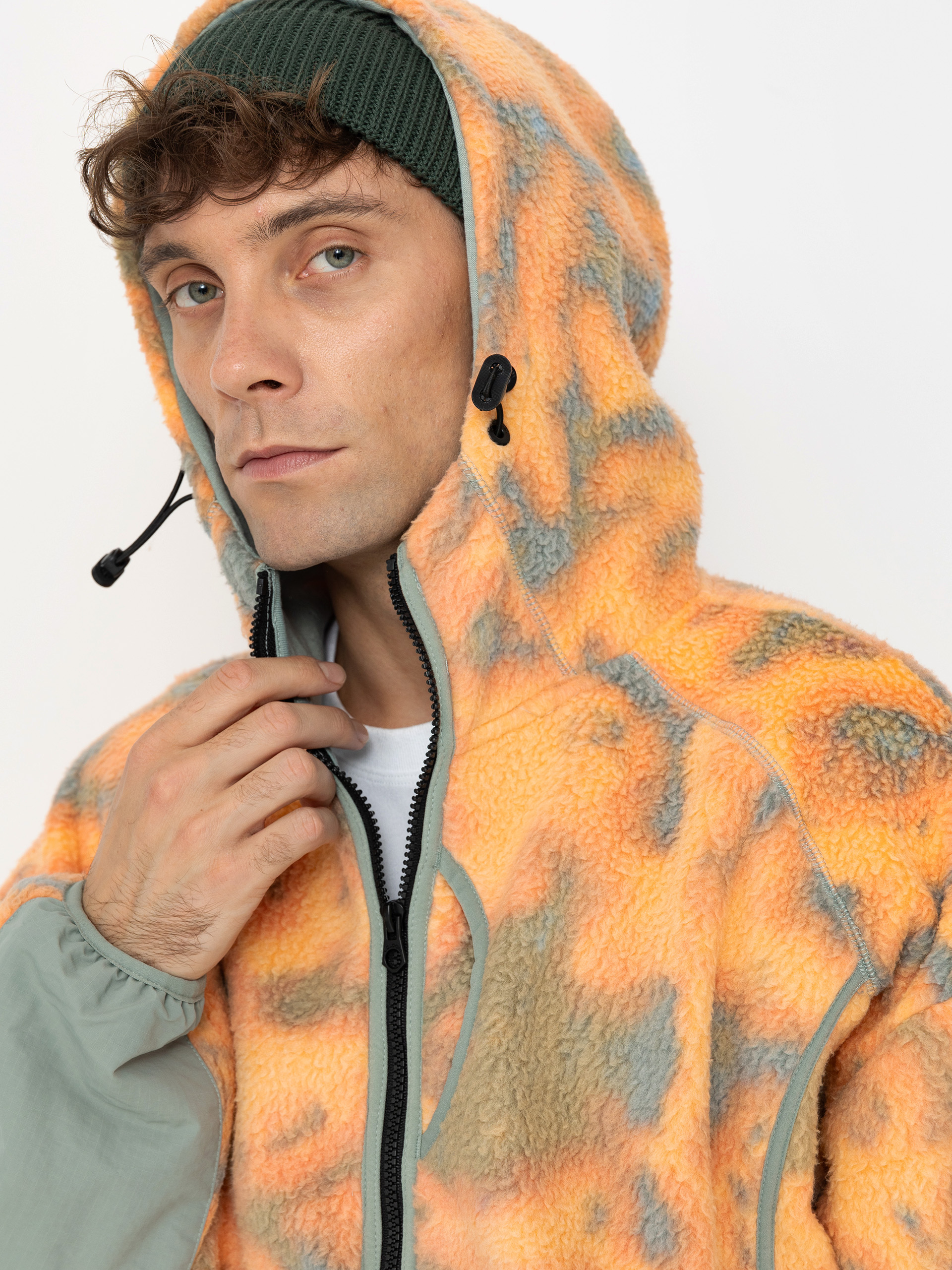 Volcom Bluza z kapturem Tt B Iguchi ZHD Jacket - orange (tigerlily)