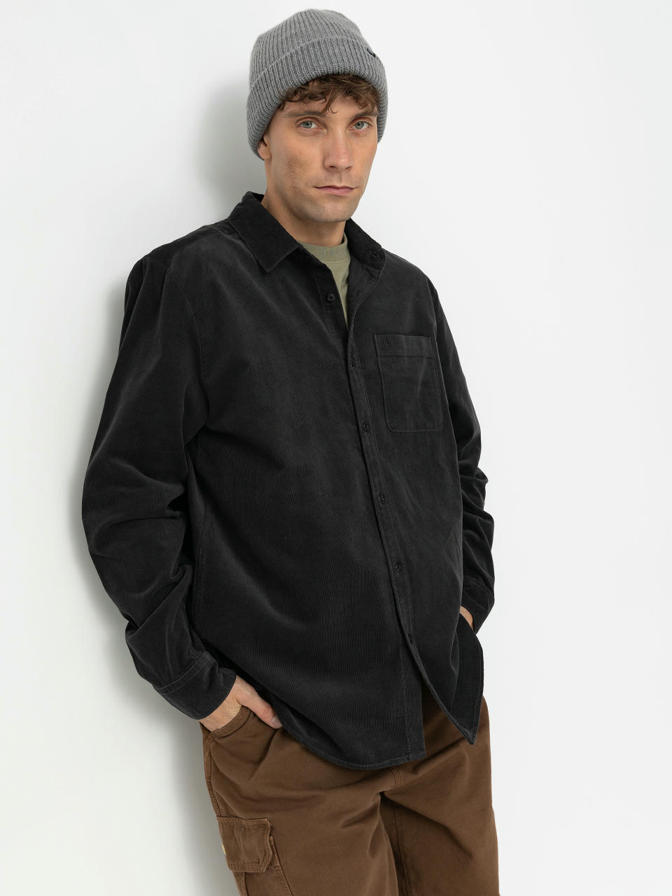 Volcom Zander Ls Shirt (asphalt black)