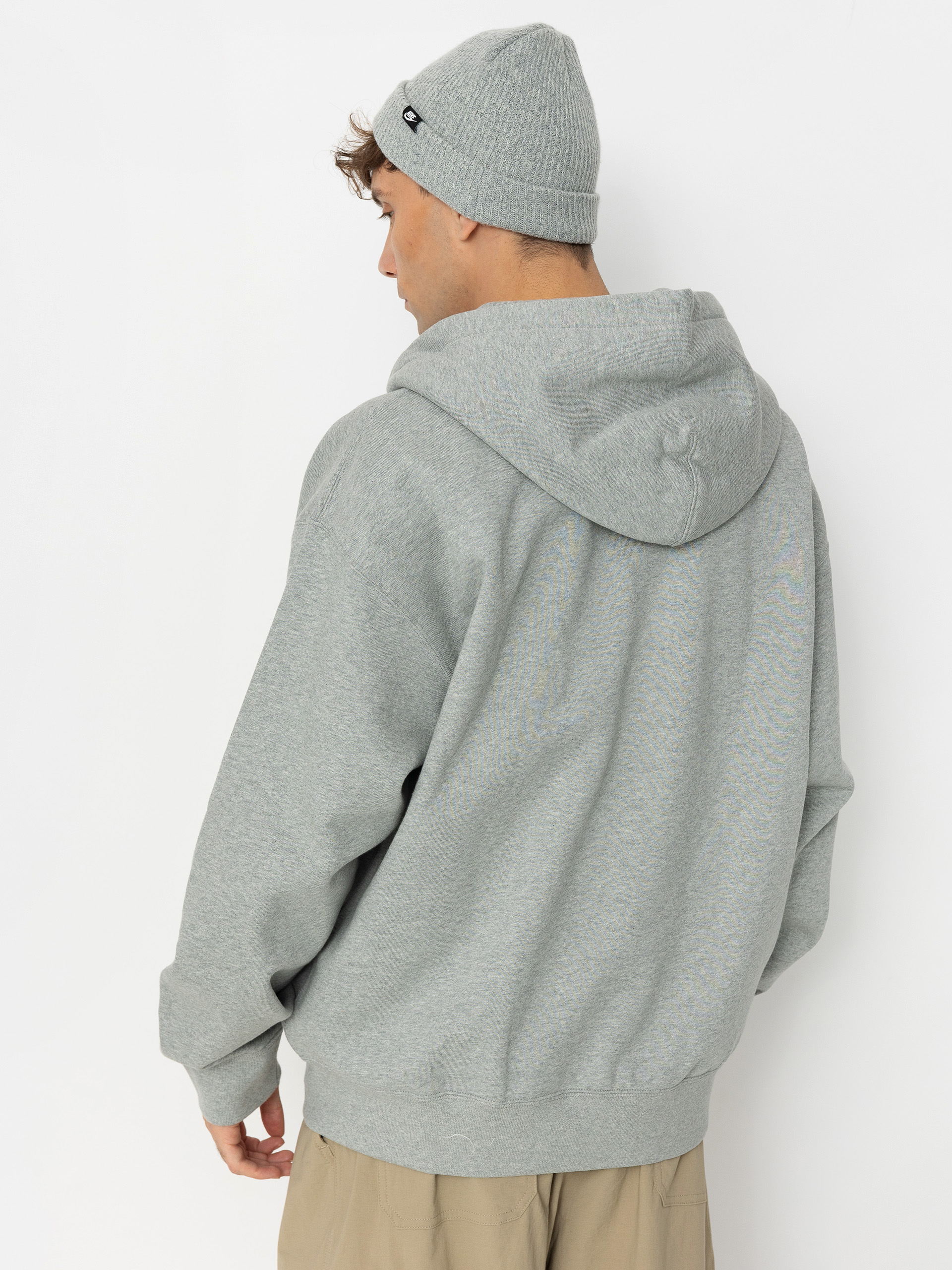Nike SB Solo Swoosh ZHD Hoodie (dk grey heather/white)