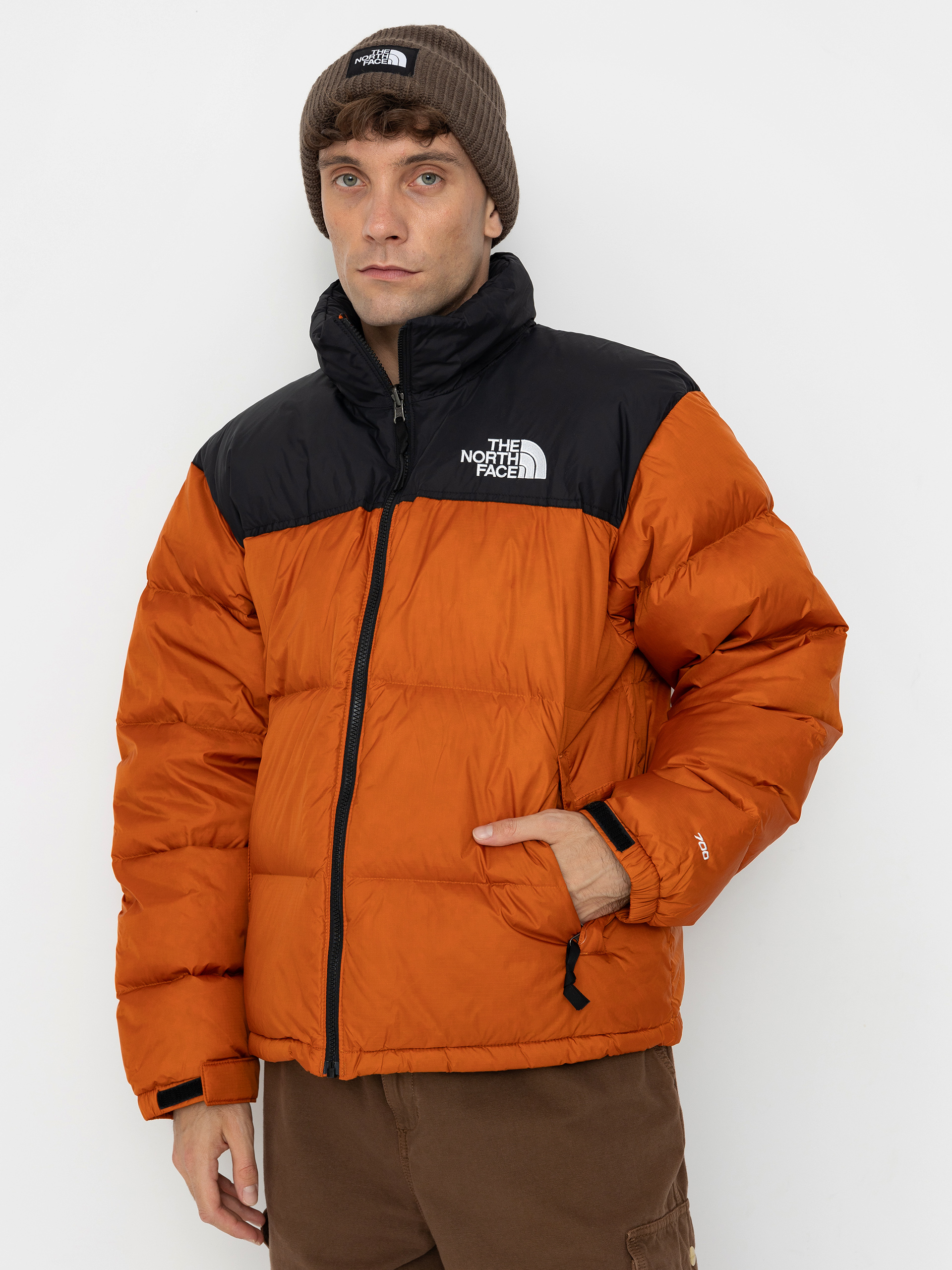 The North Face 1996 Retro Nuptse Jacke (earthen copper/tnf blac)