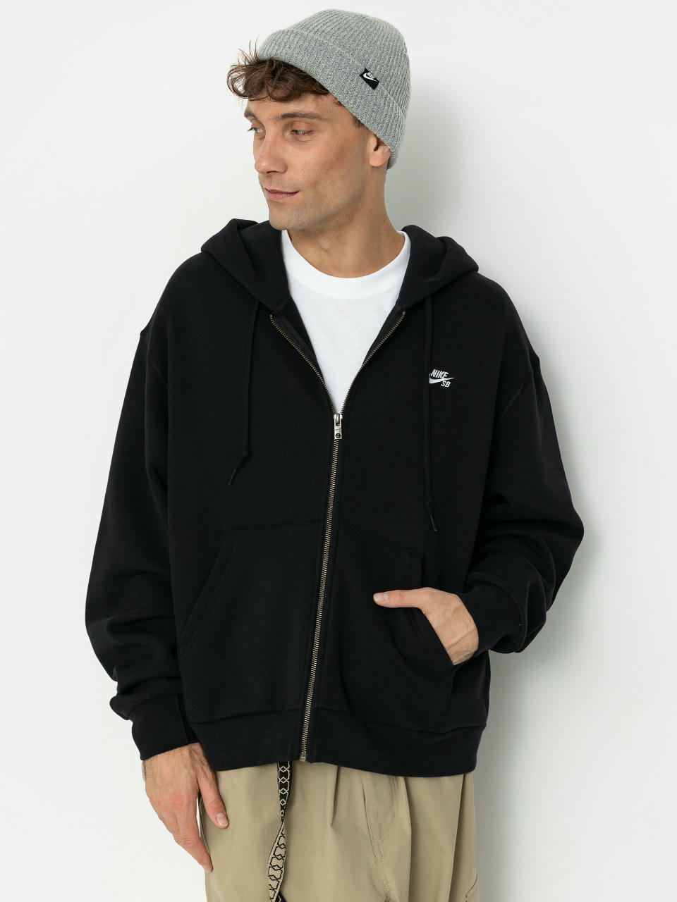 Nike SB Hoodie Essential LBR ZHD (black/white)