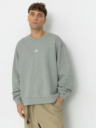 Nike SB Essential Logo Crew Sweatshirt (dk grey heather/white)