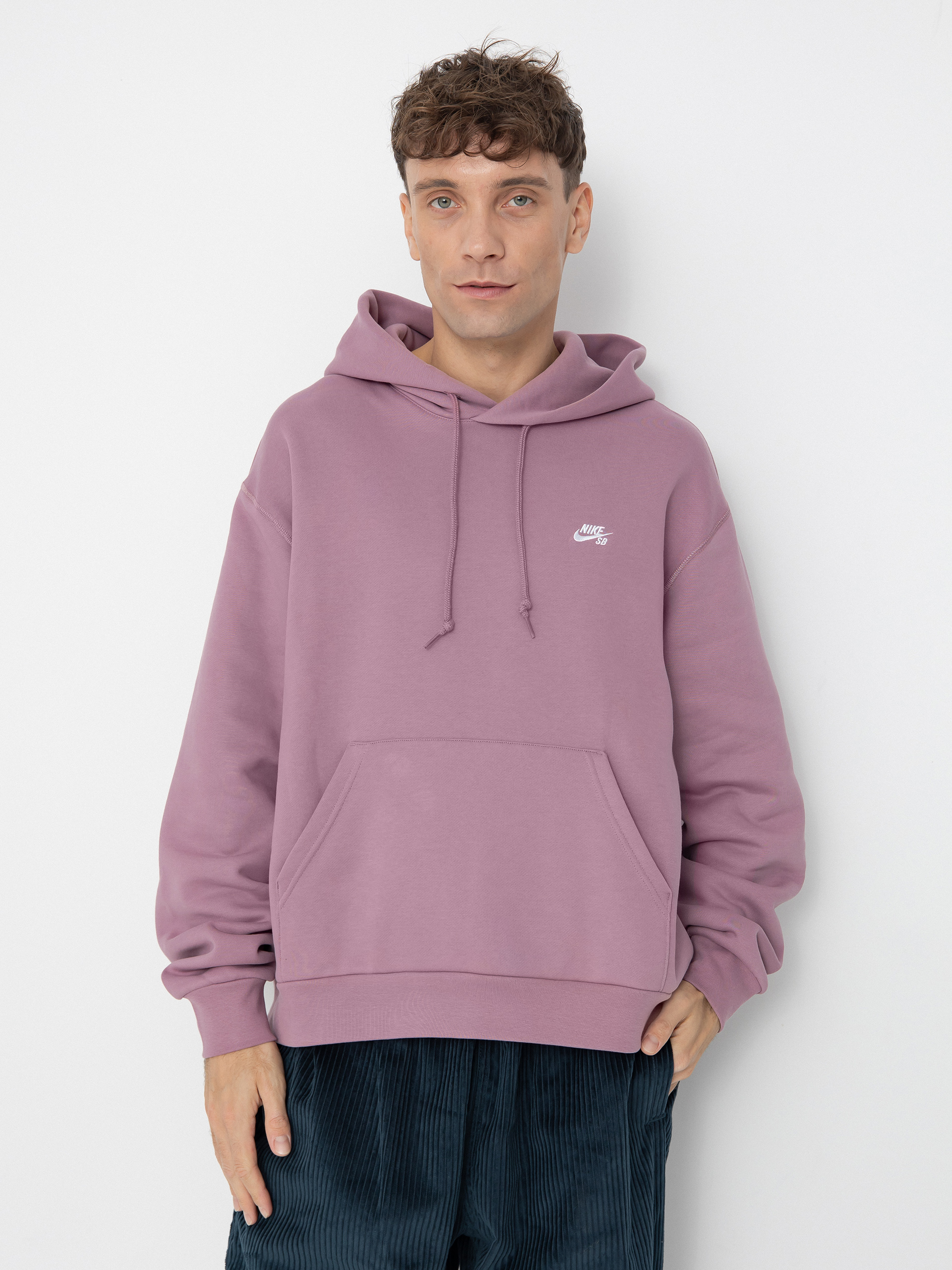 Nike SB Essential Logo HD Hoodie pink plum dust white