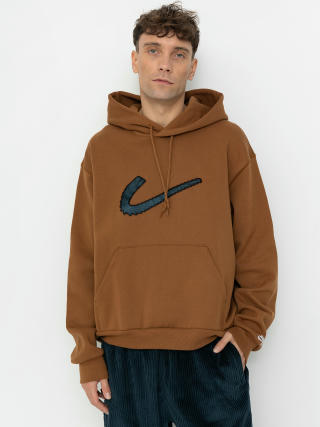 Nike SB Flc N Swoosh HD Hoodie (lt british tan/white)