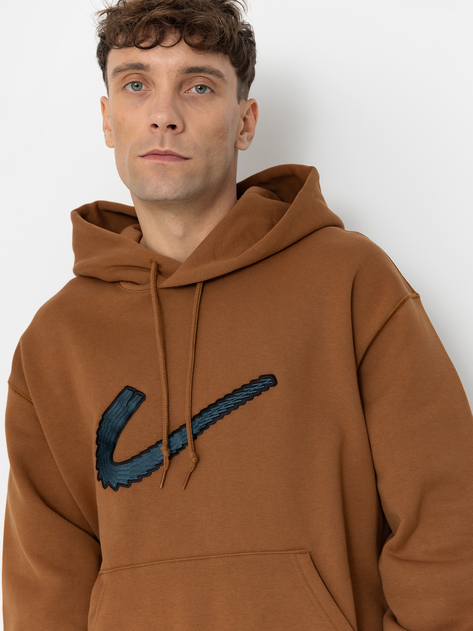 Nike SB Flc N Swoosh HD Hoodie (lt british tan/white)