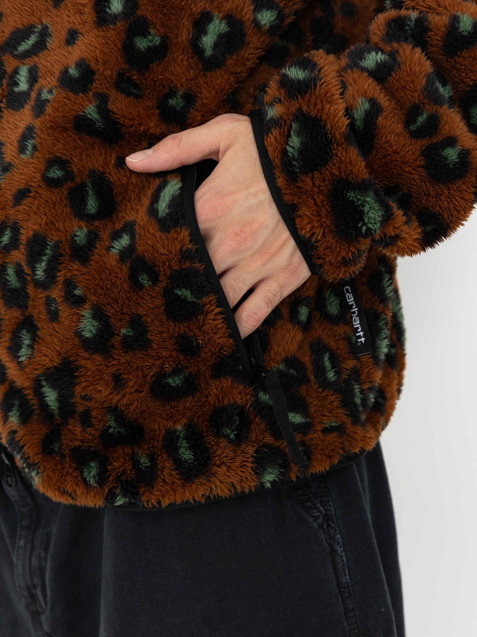 Herren Carhartt WIP Jebson Fleece jacke (camo leo/tamarind/black)