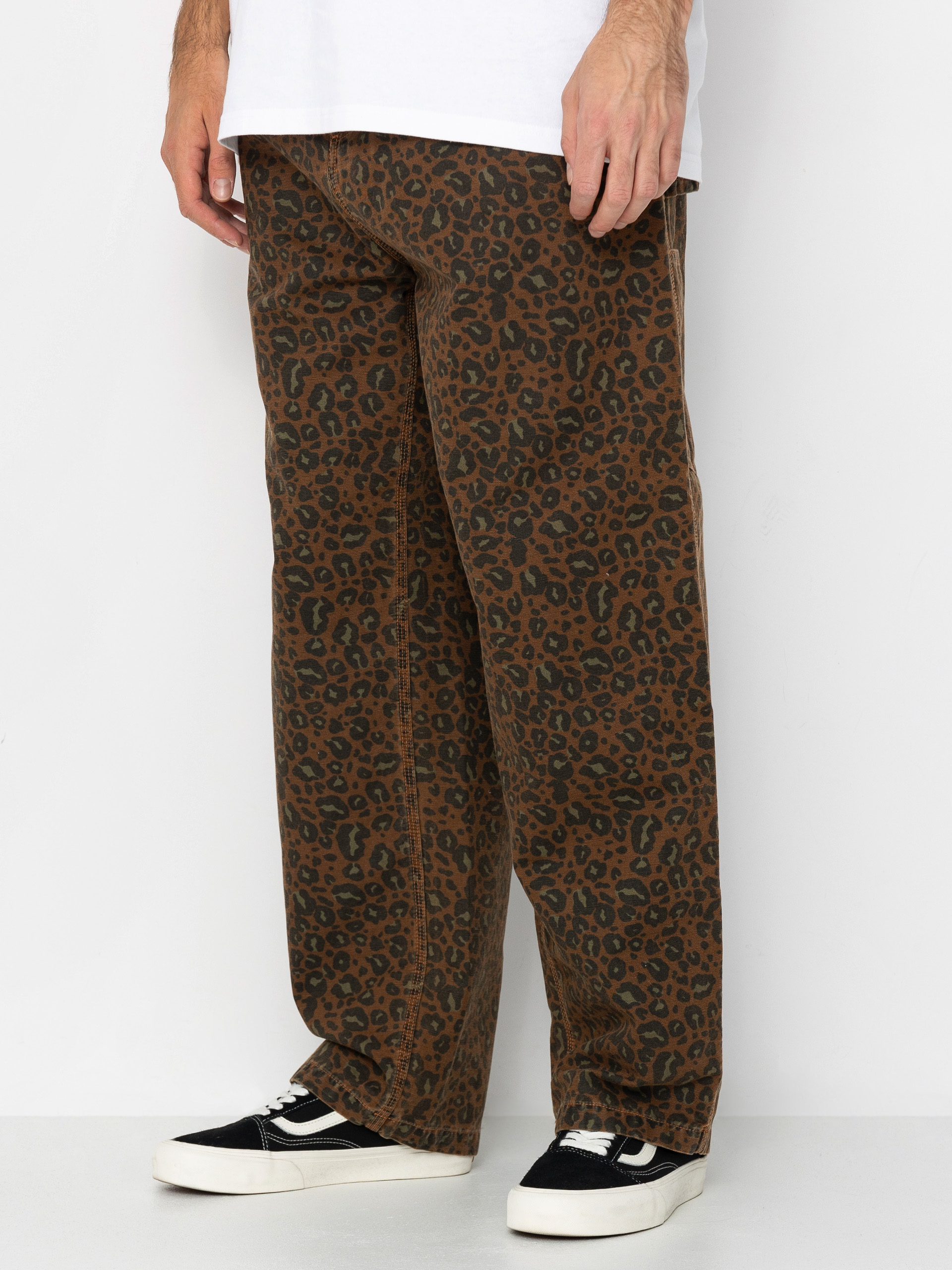 Carhartt WIP OG Single Knee Pants - brown, camo (camo leo/tamarind