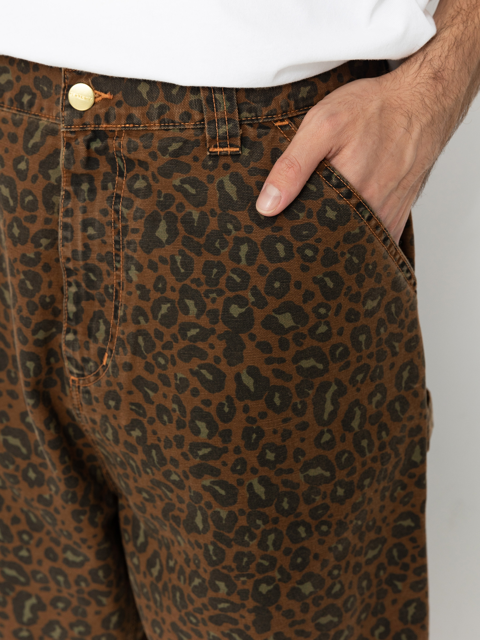 Carhartt WIP OG Single Knee Pants - brown, camo (camo leo/tamarind
