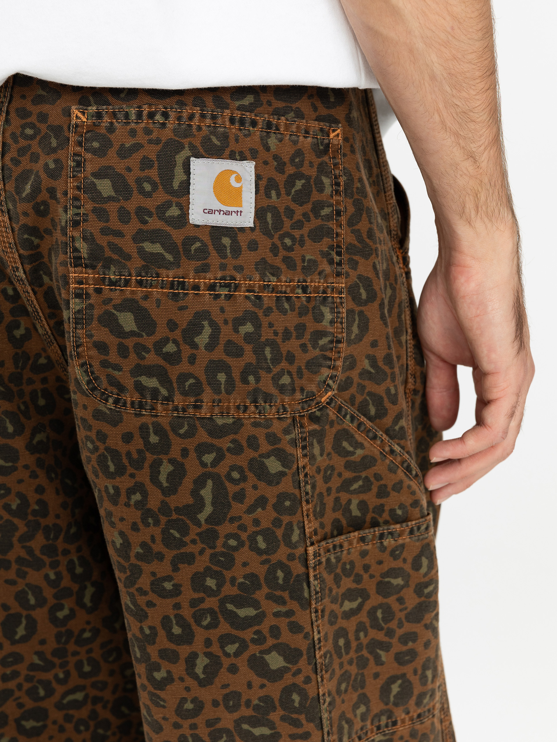 Carhartt WIP OG Single Knee Pants - brown, camo (camo leo/tamarind