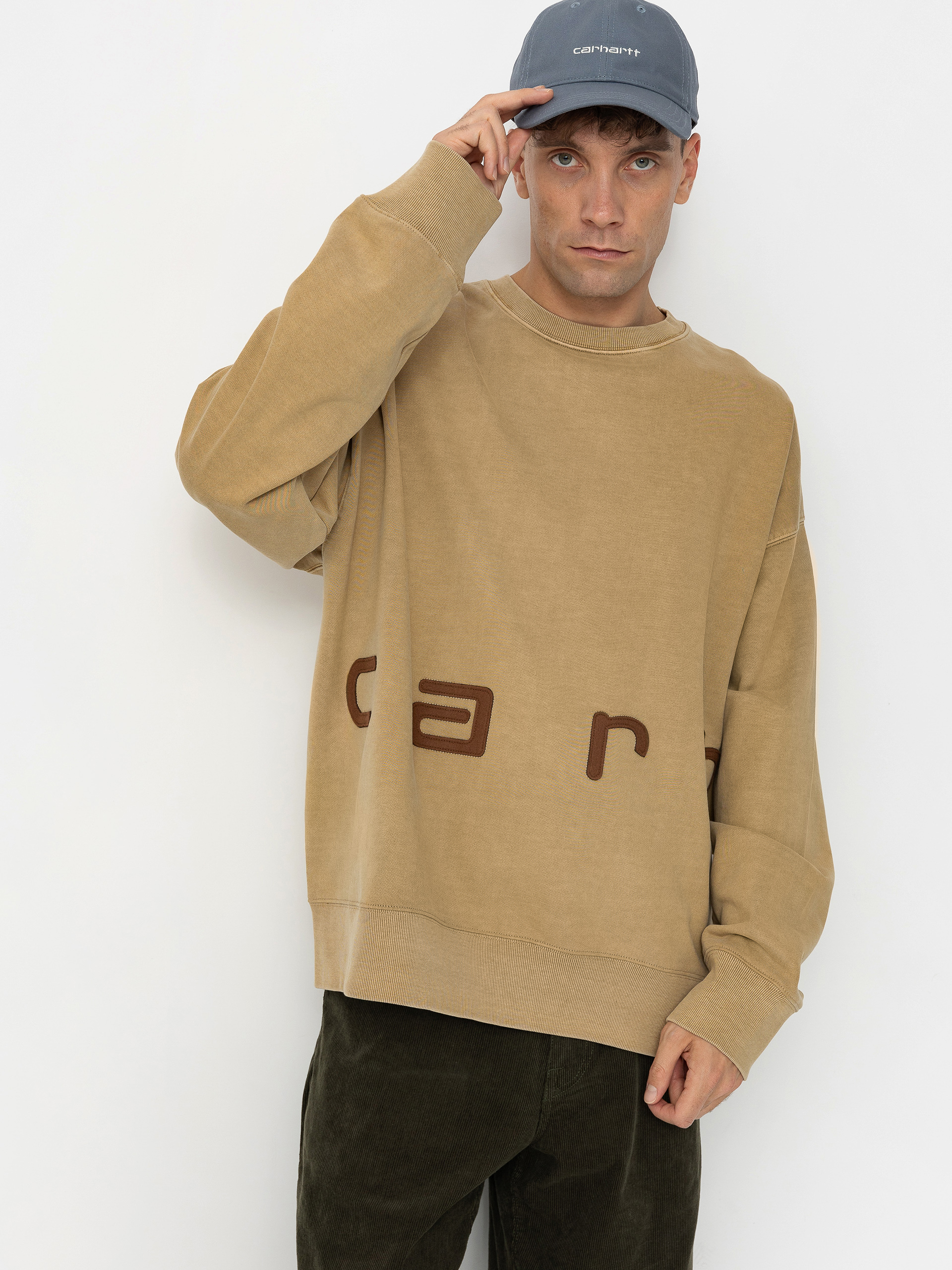 Carhartt WIP Felt Script Sweatshirt (peanut/tobacco)