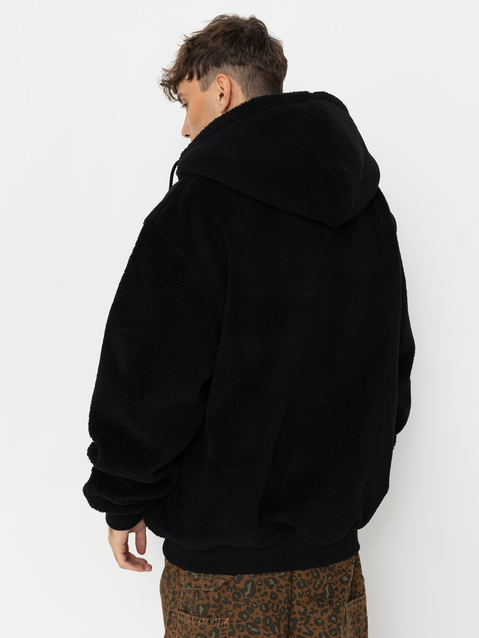MassDnm Patch Teddy Zip Hoody Jacke (black)