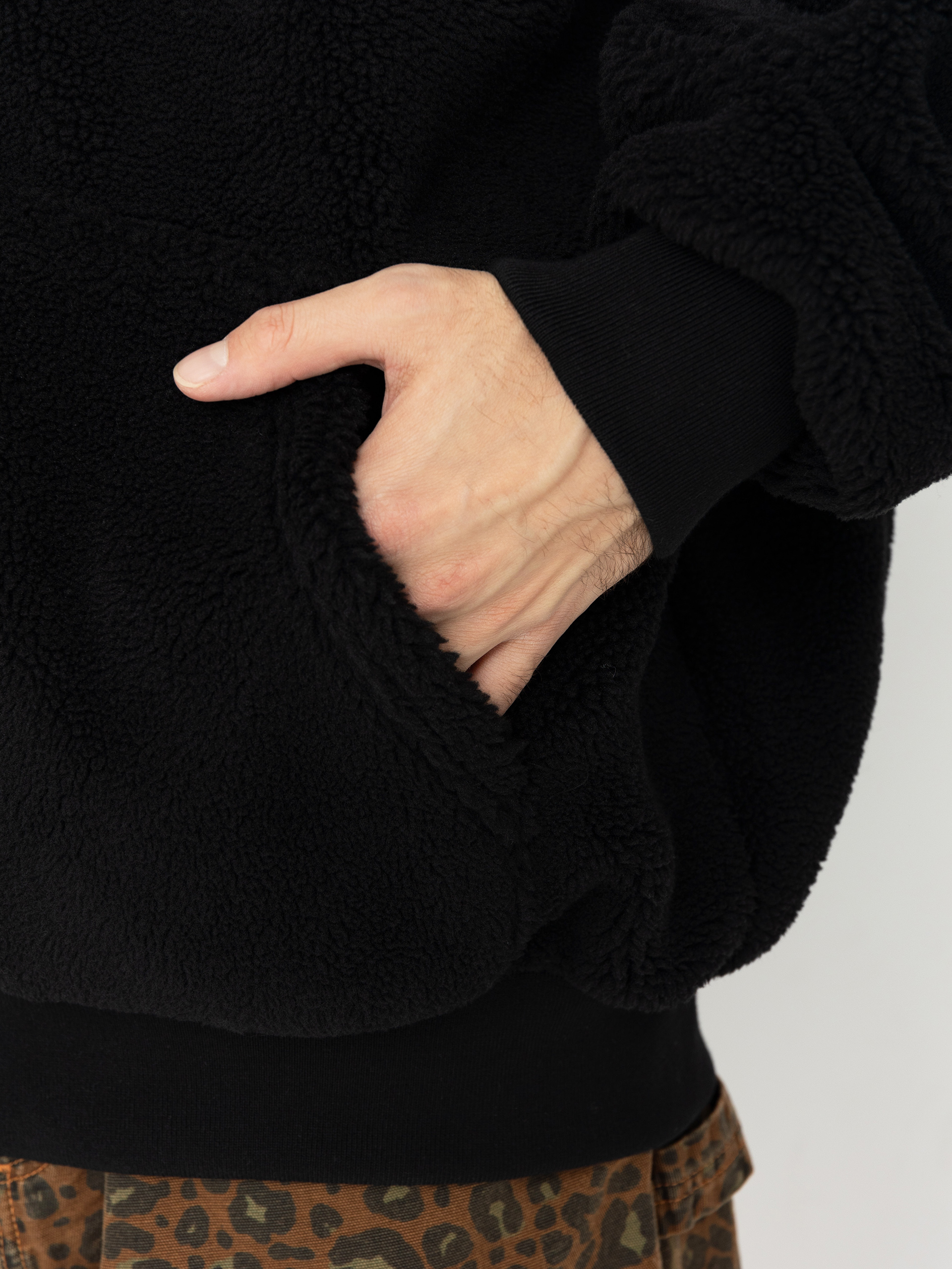 MassDnm Patch Teddy Zip Hoody Jacke (black)