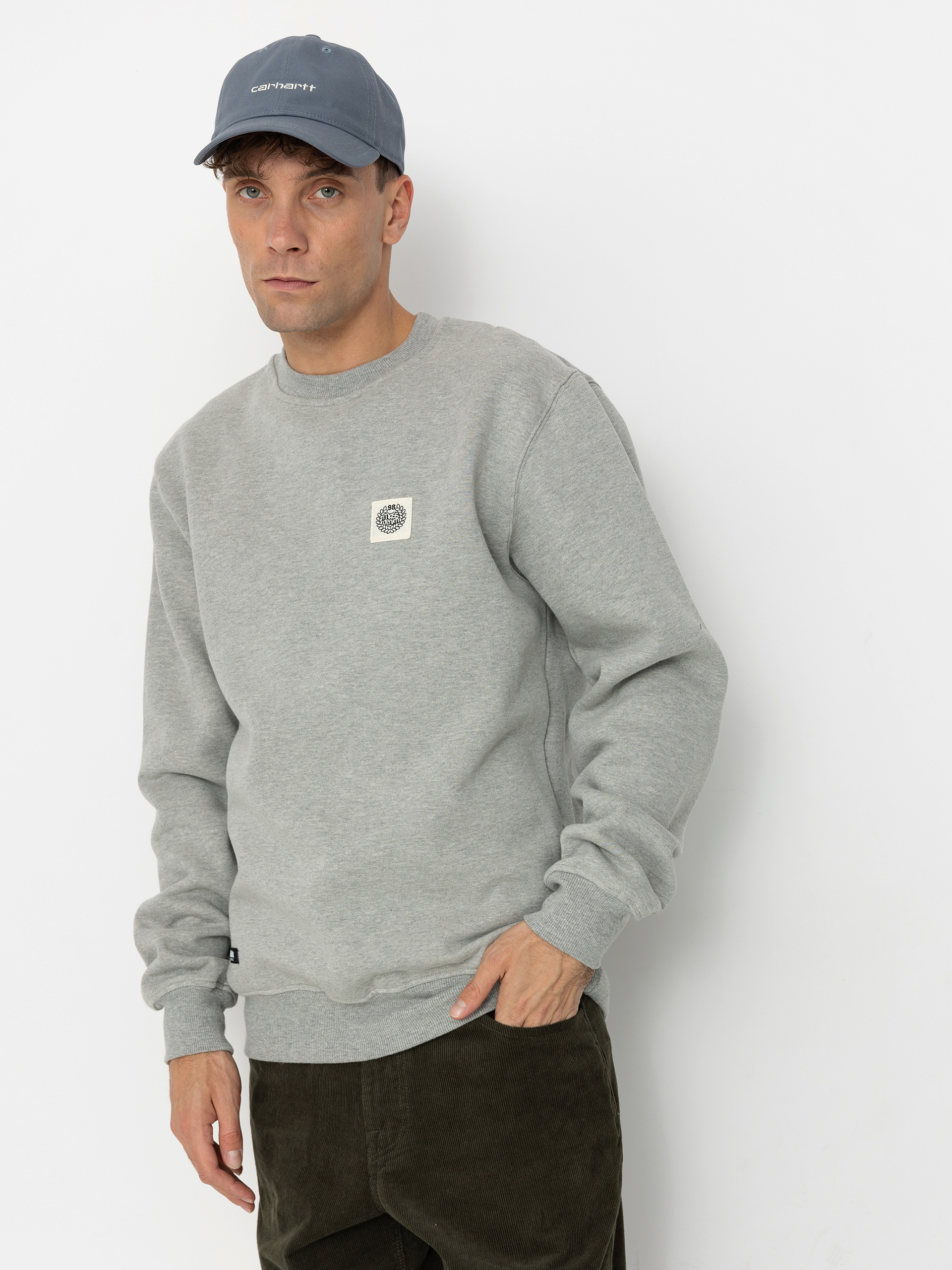 MassDnm Patch Crew Sweatshirt (lt heather grey)