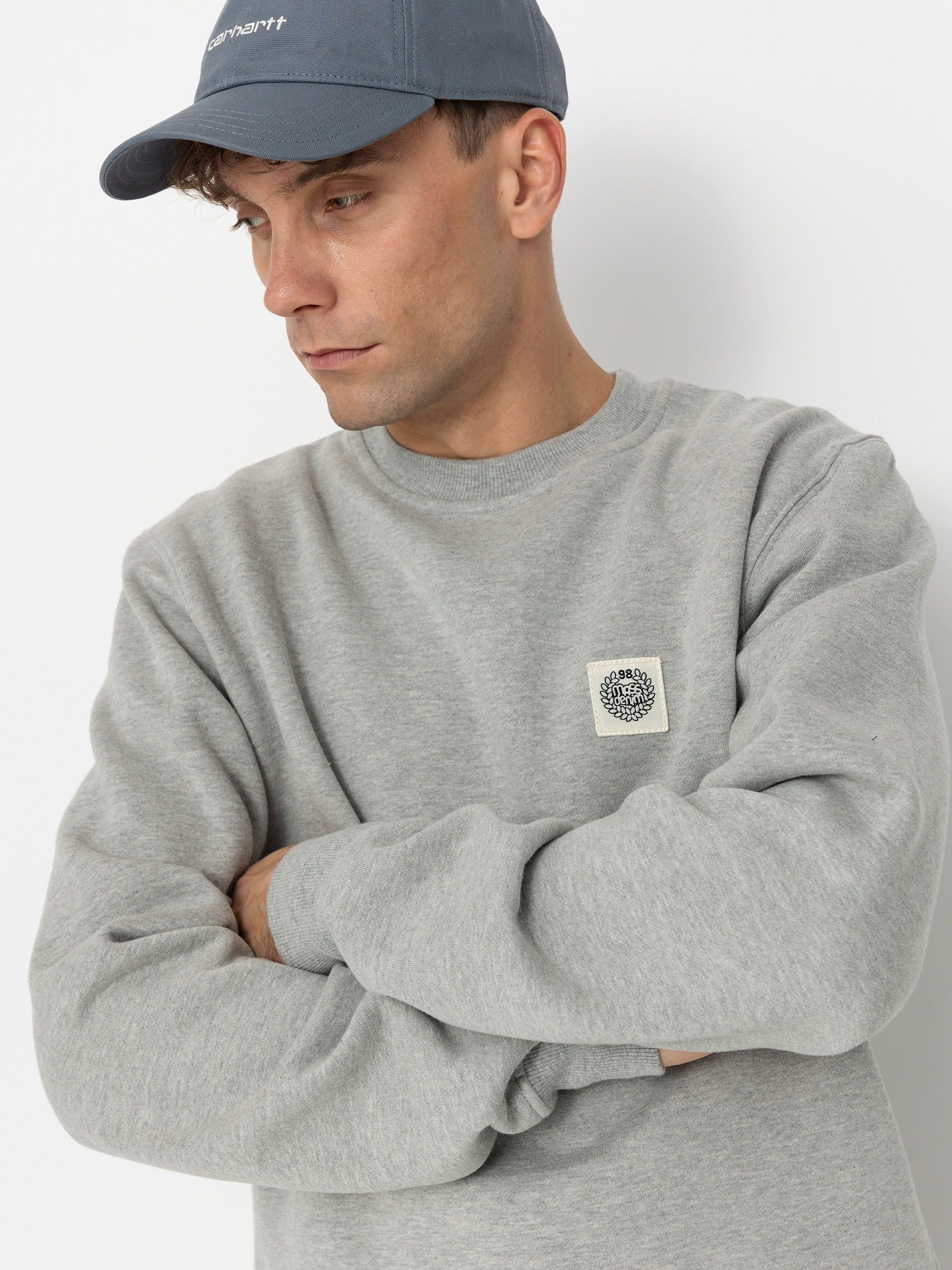 MassDnm Patch Crew Sweatshirt (lt heather grey)