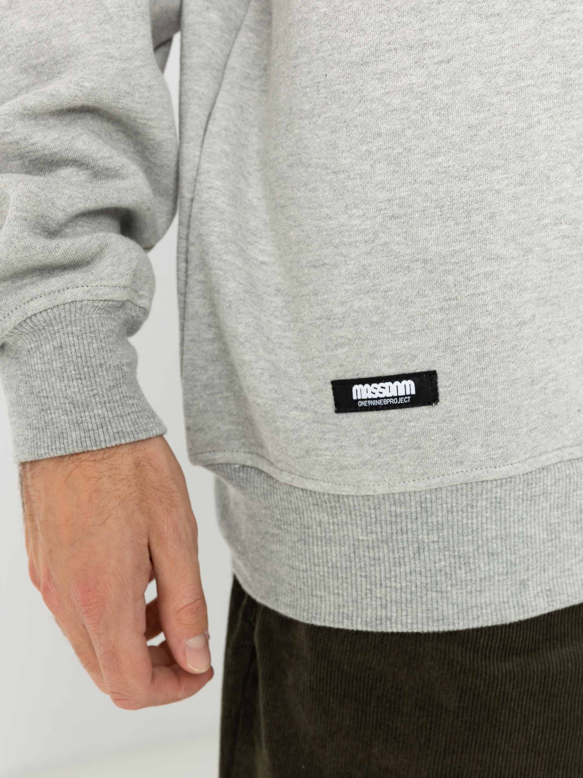 MassDnm Patch Crew Sweatshirt (lt heather grey)