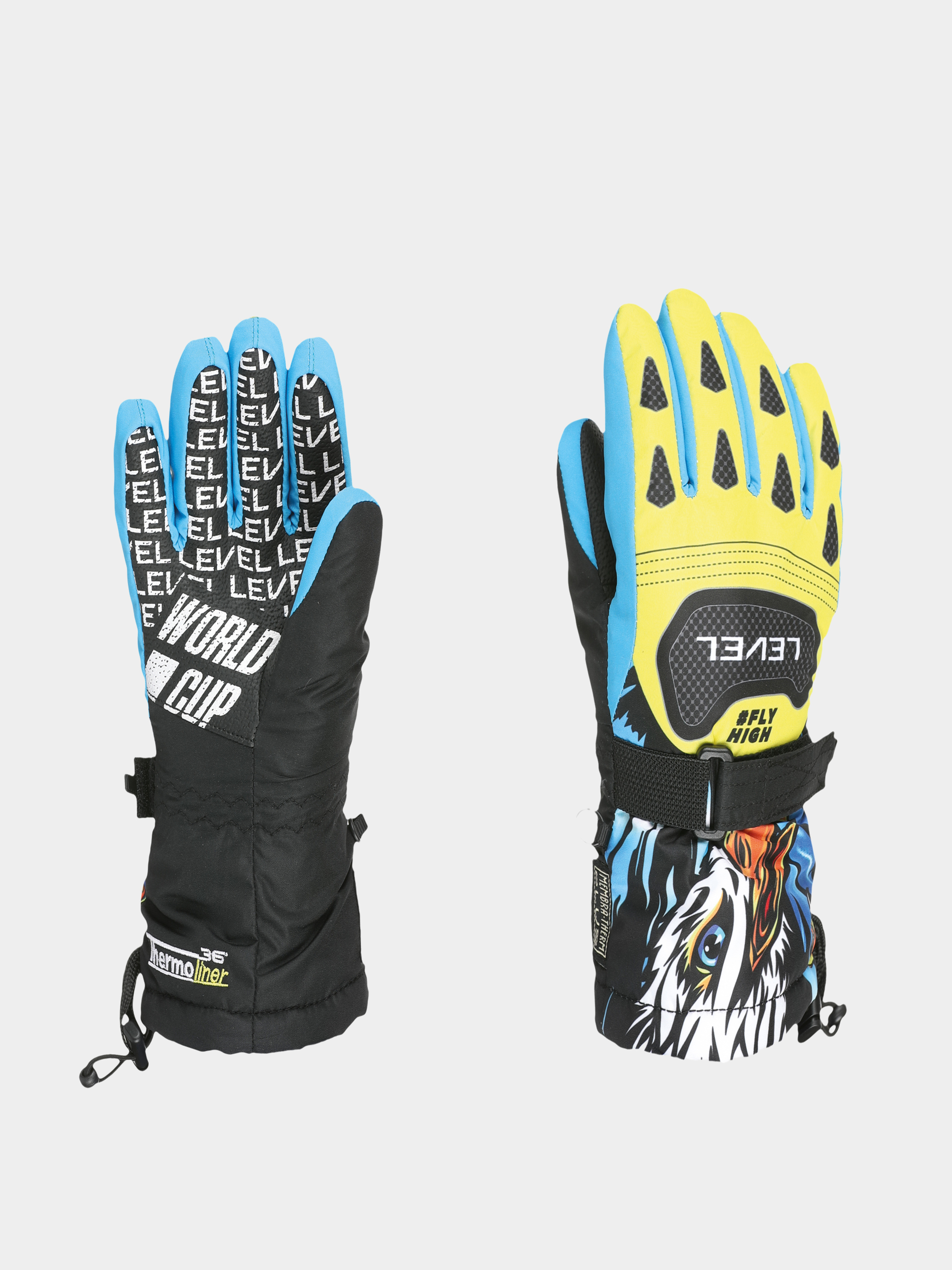 Level Gloves Junior JR (yellow blue)