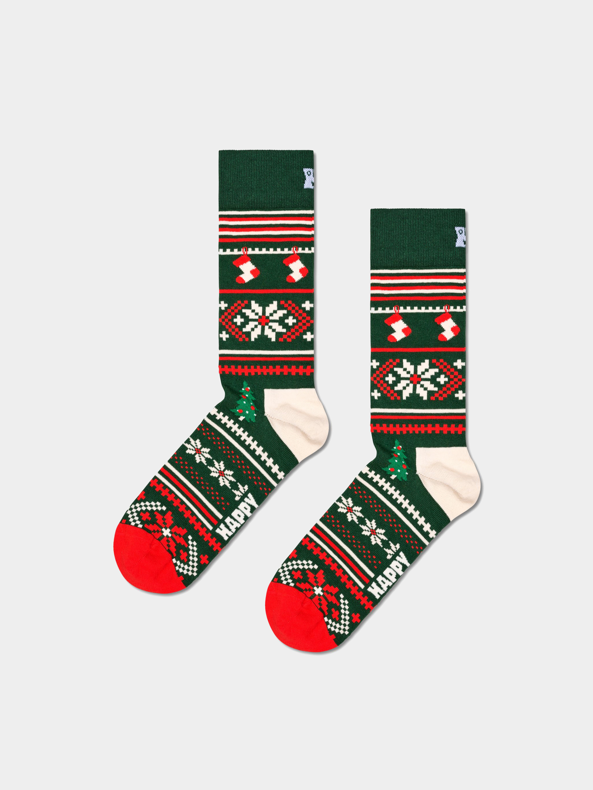 Happy Socks Socken Christmas Sweater (dark green)