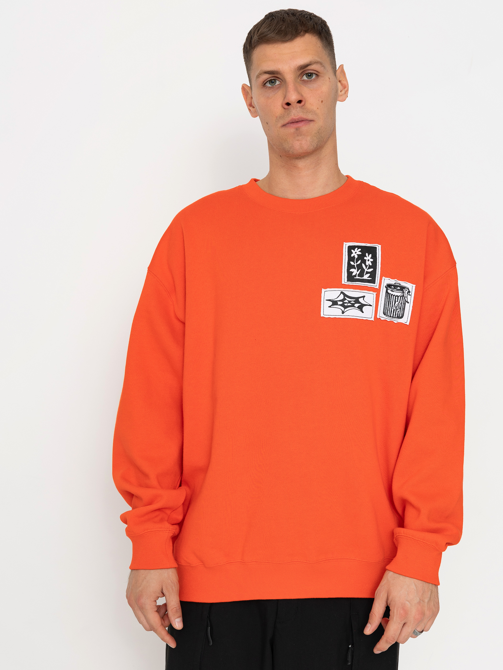 Volcom Fa Keutchi Crew Sweatshirt (bright red)