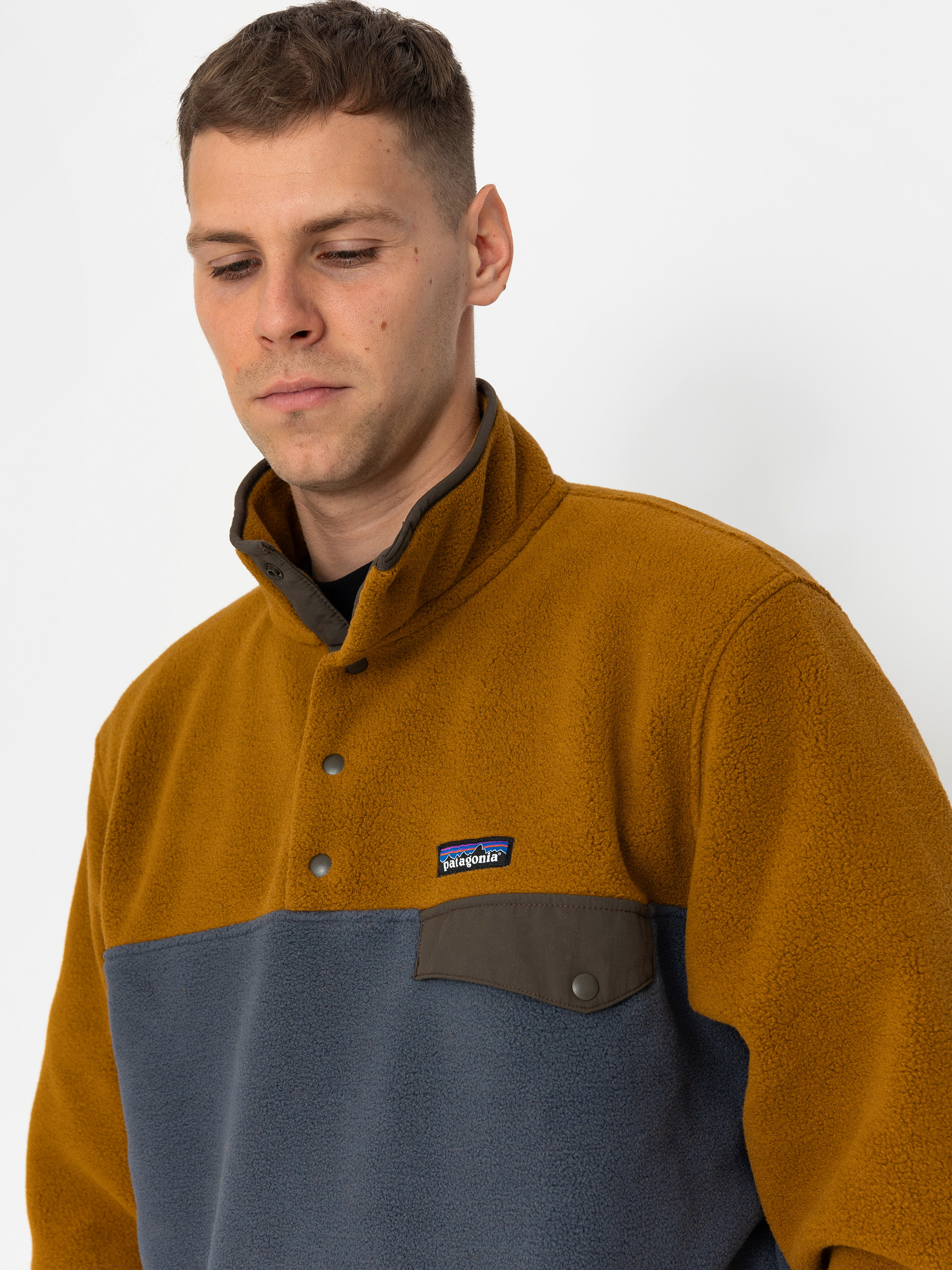 Herren Patagonia Fleece Jacke LW Synch Snap T (shelter brown)