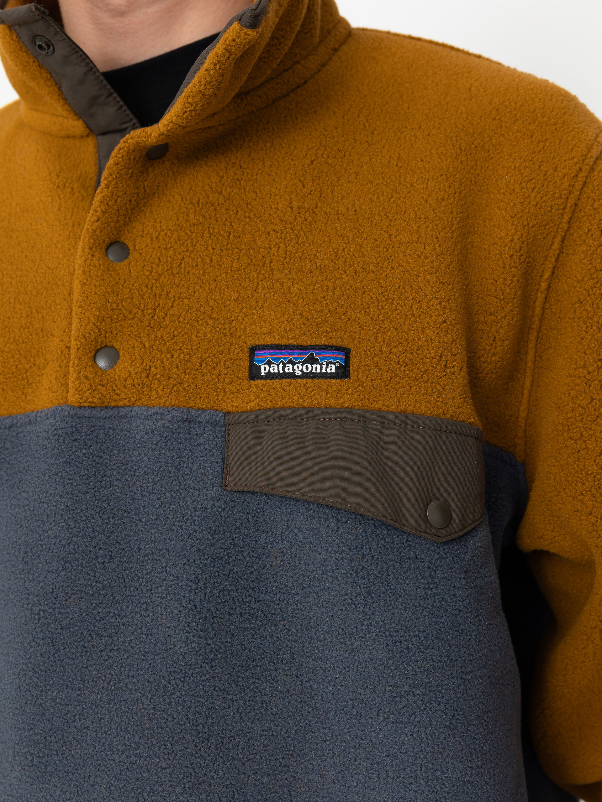 Herren Patagonia Fleece Jacke LW Synch Snap T (shelter brown)