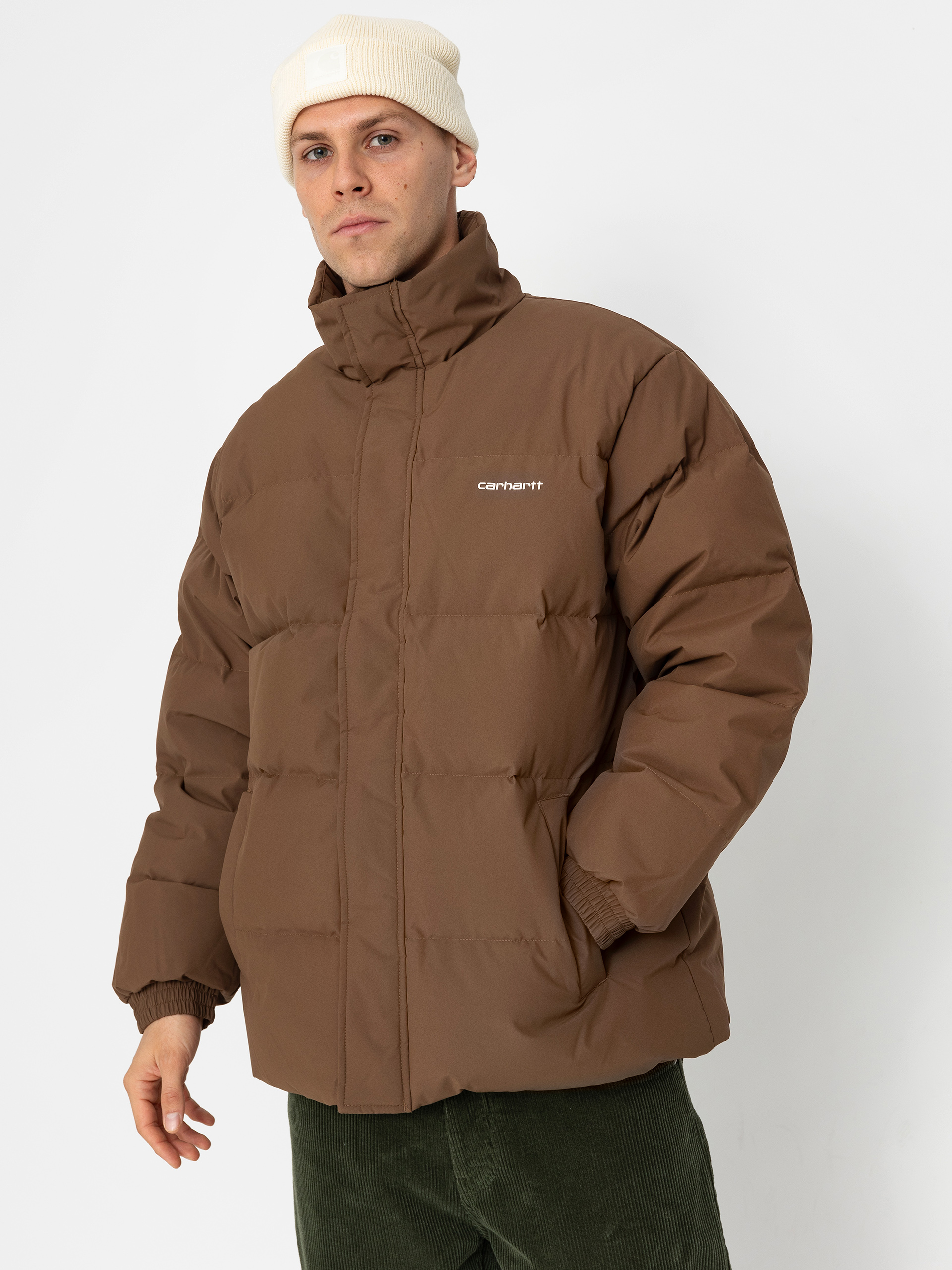 Carhartt WIP Jacket Danville - brown (chocolate/white)