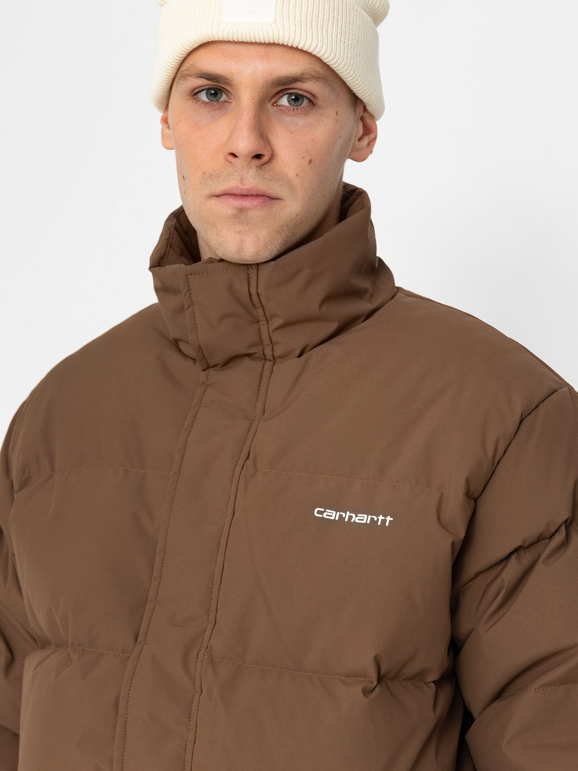 Carhartt WIP Jacket Danville - brown (chocolate/white)