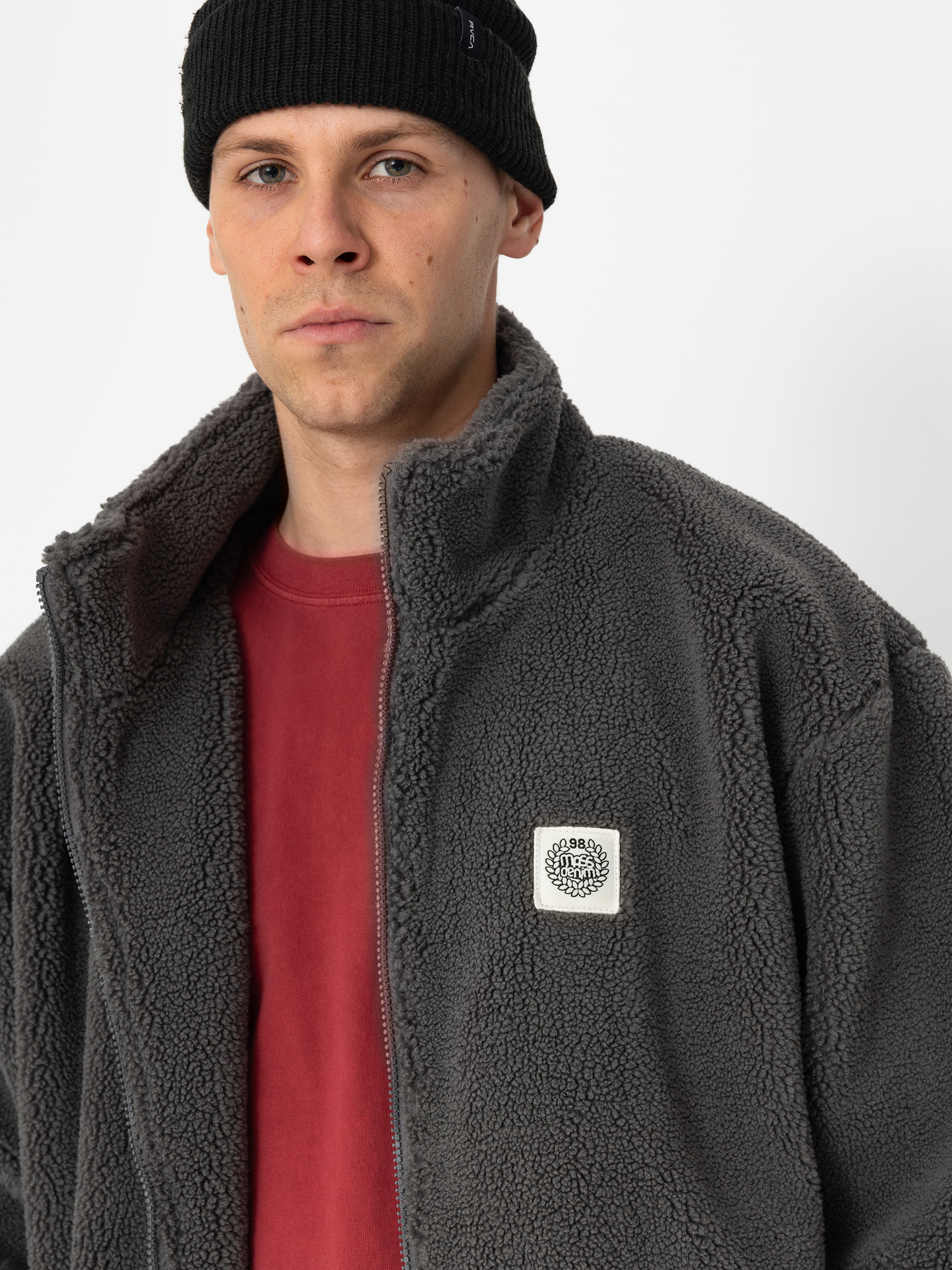 MassDnm Patch Teddy Zip Jacke (grey)