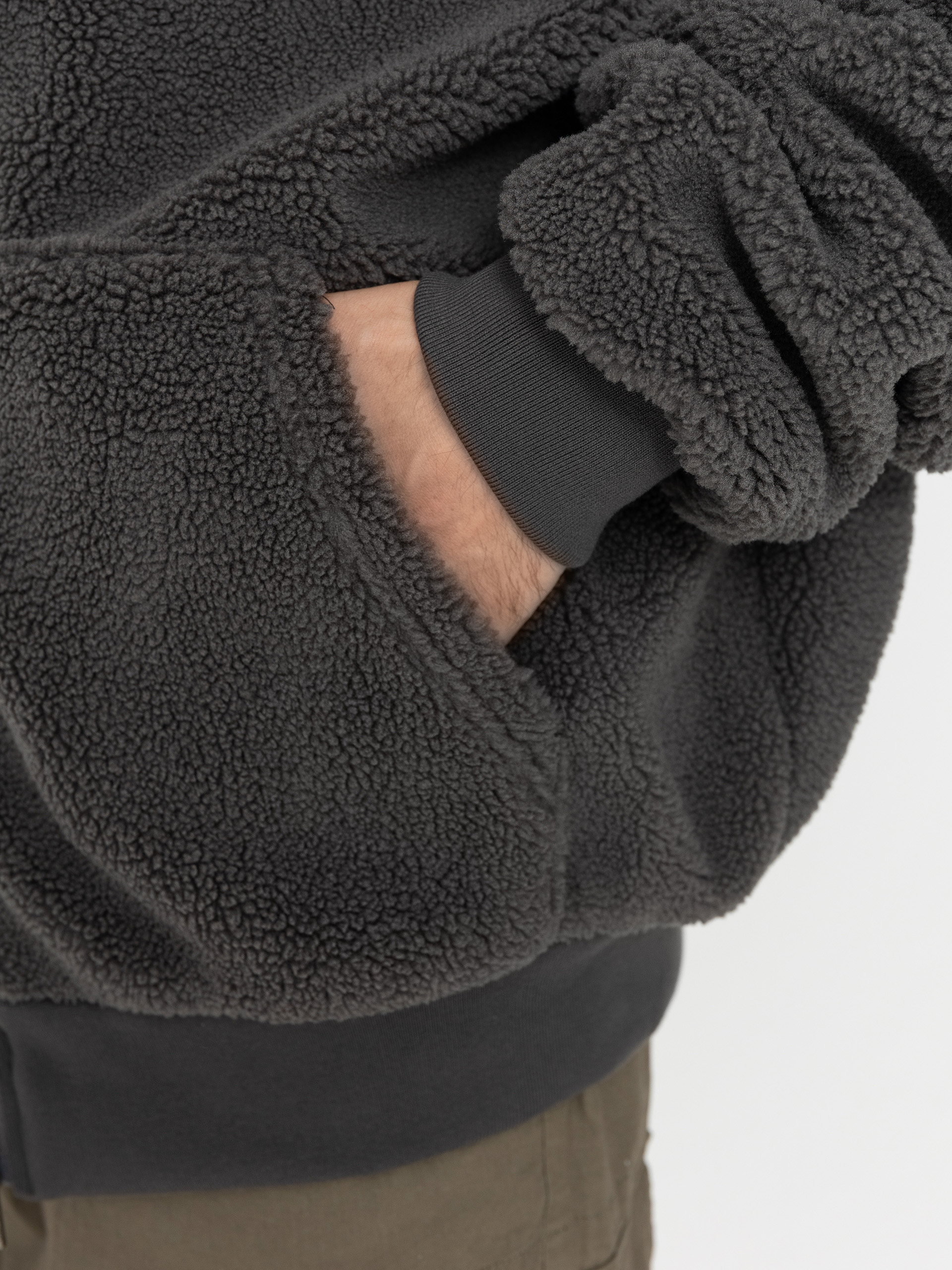 MassDnm Patch Teddy Zip Jacke (grey)