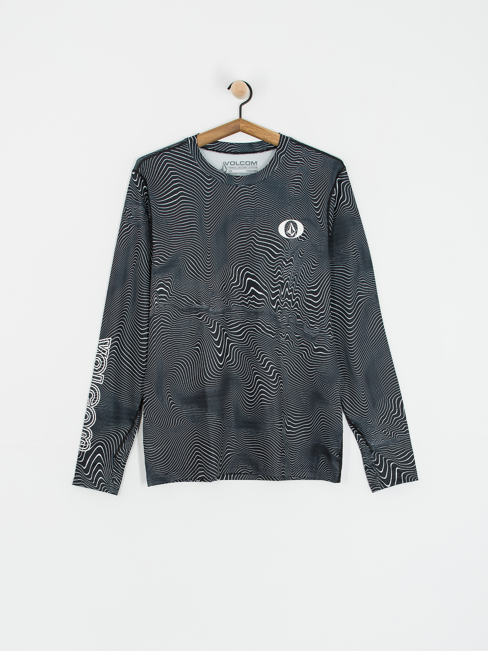 Mens Volcom Longsleeve M V Science Crew (black print)
