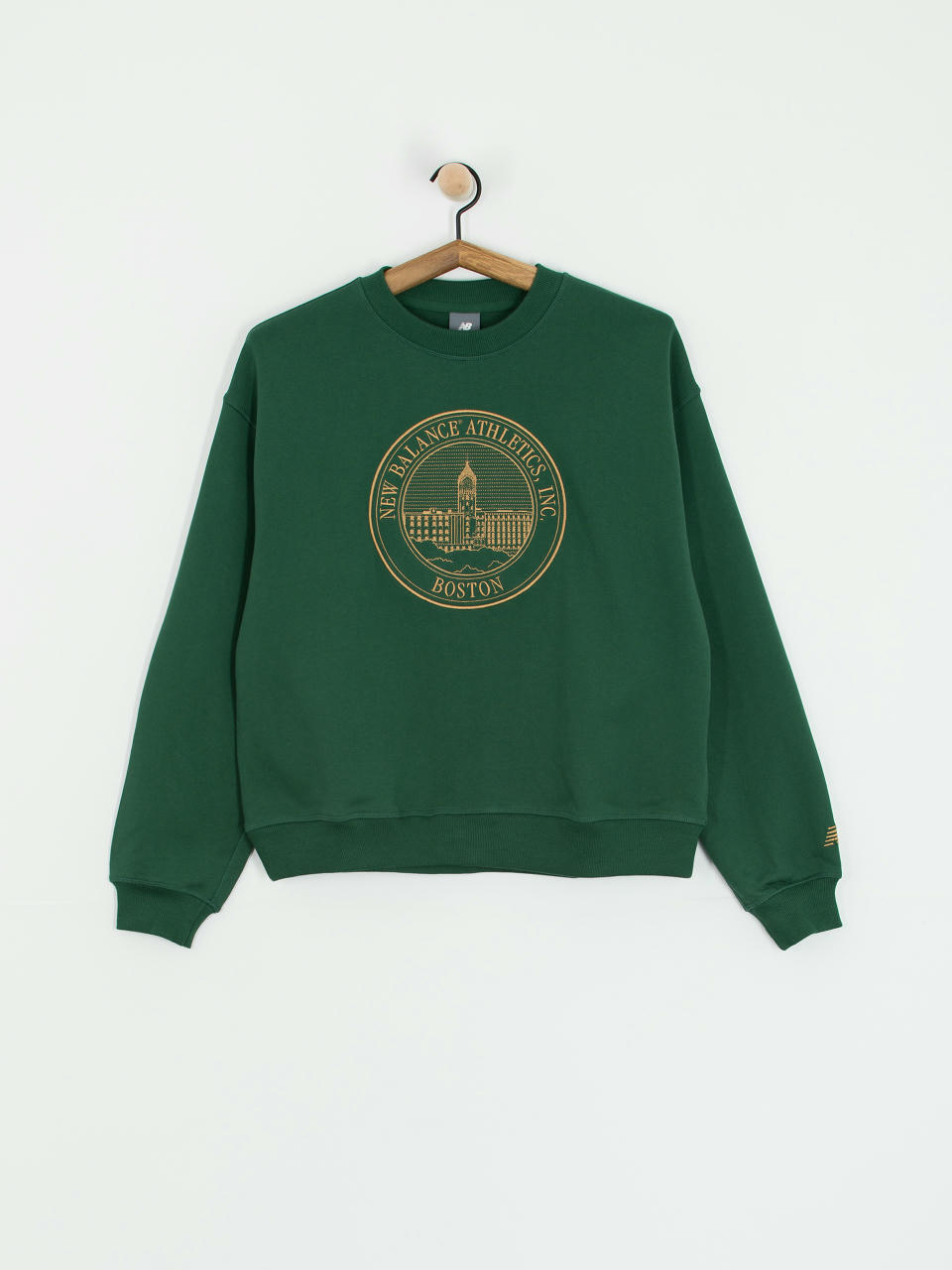 New Balance Sweatshirt Athletics French Terry Oversized Crest Crew Wmn (nightwatch green)