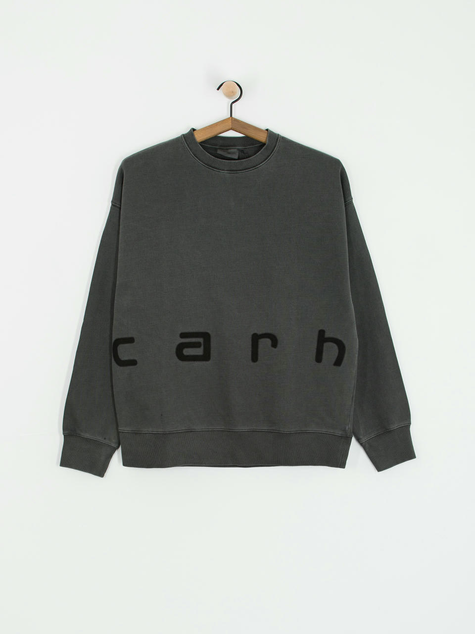 Carhartt WIP Hoodie Felt Script (black/black garment dyed)