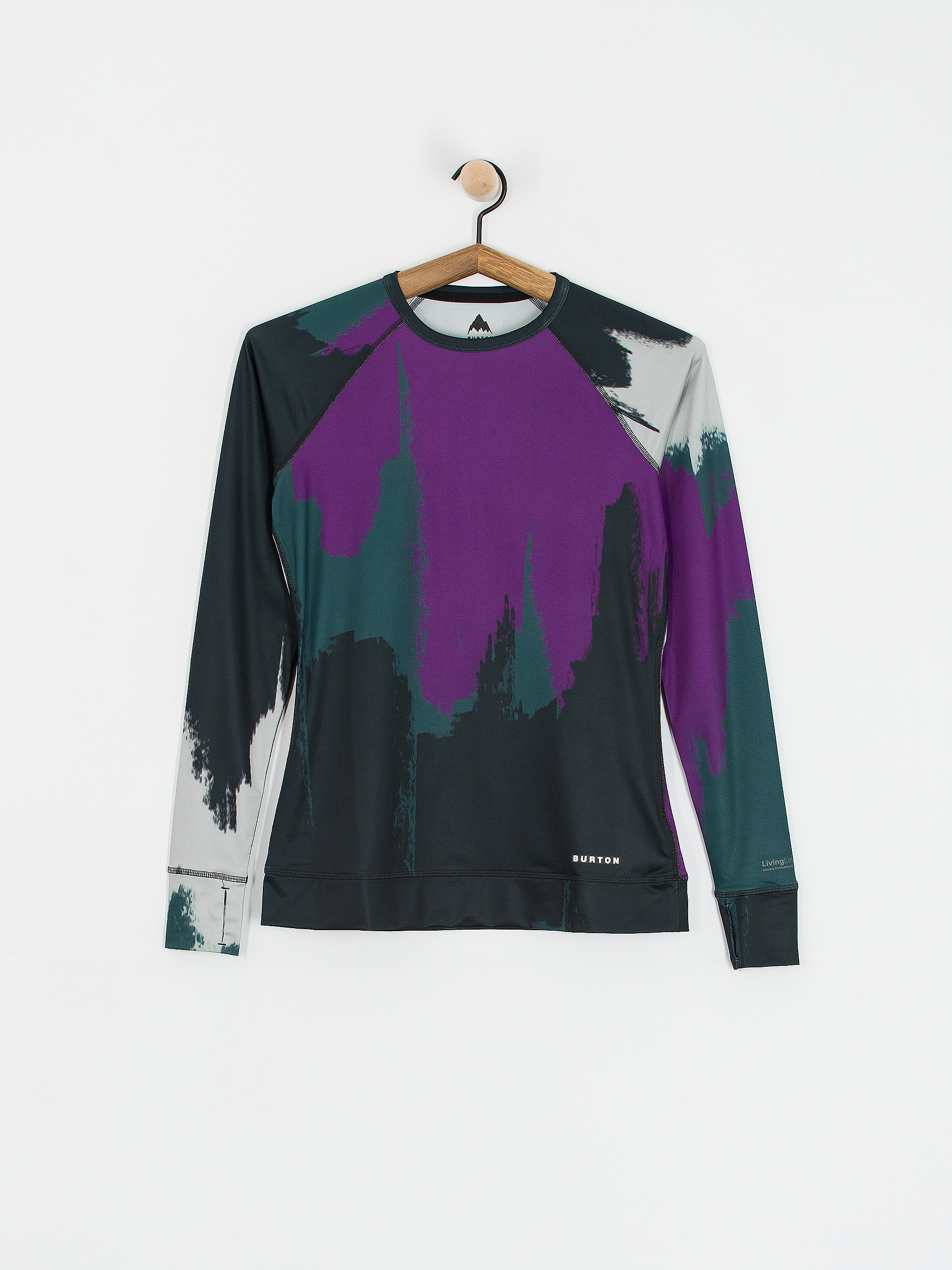 Womens Burton Longsleeve Lightweight X Crew (silver sconce/forest chalk)