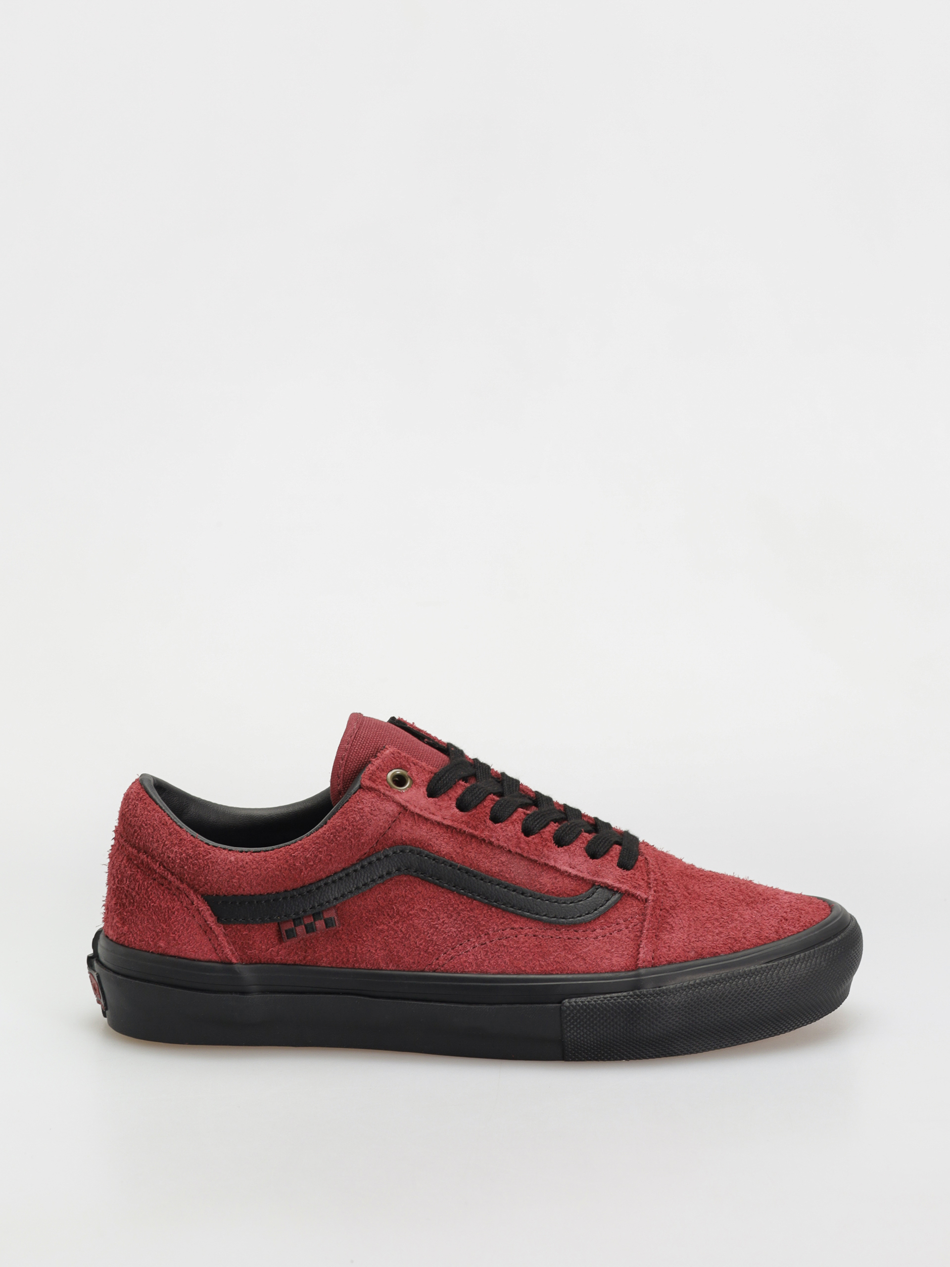 Vans Schuhe Skate Old Skool (hairy suede black/burgundy)