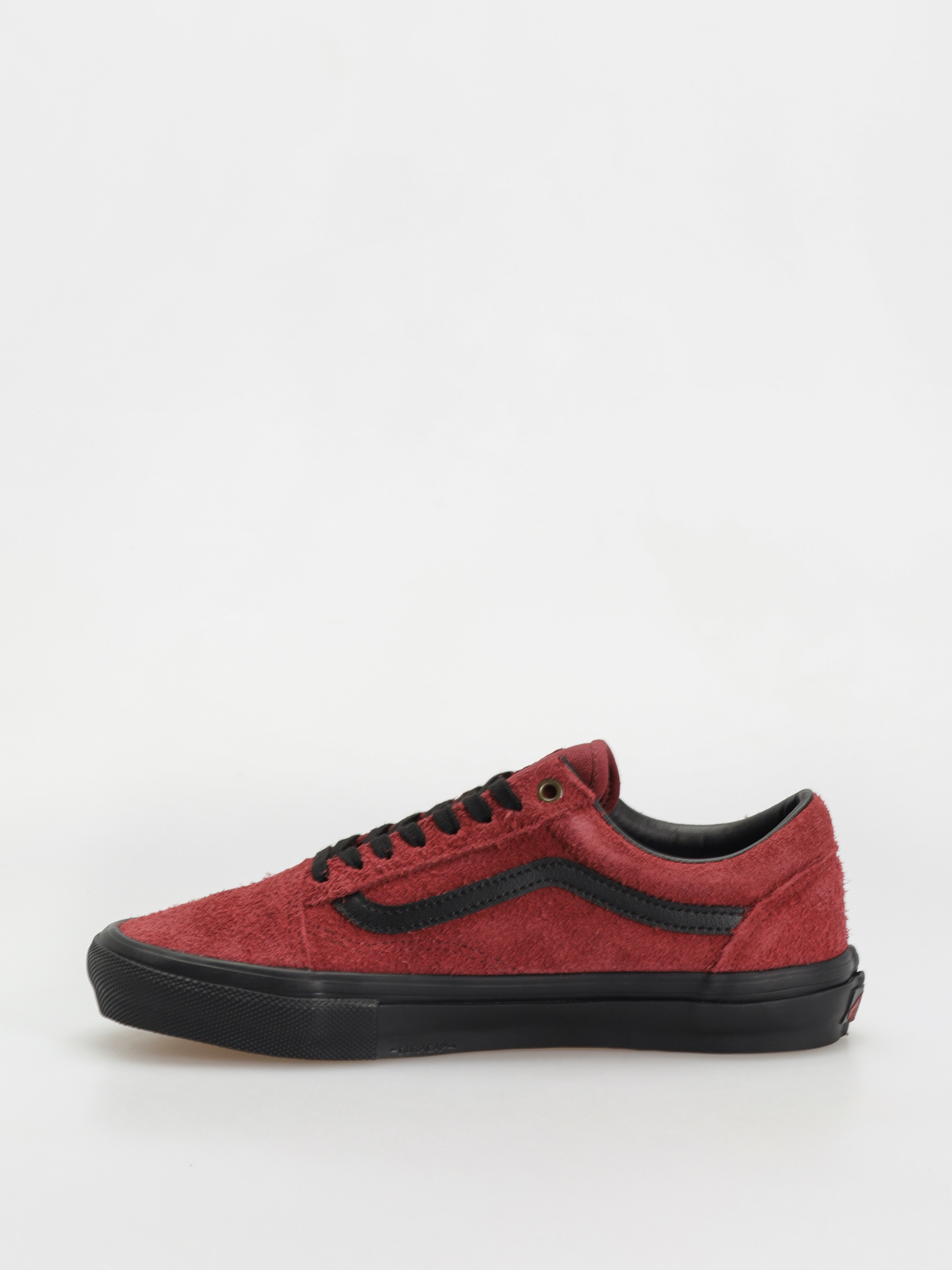 Vans Schuhe Skate Old Skool (hairy suede black/burgundy)