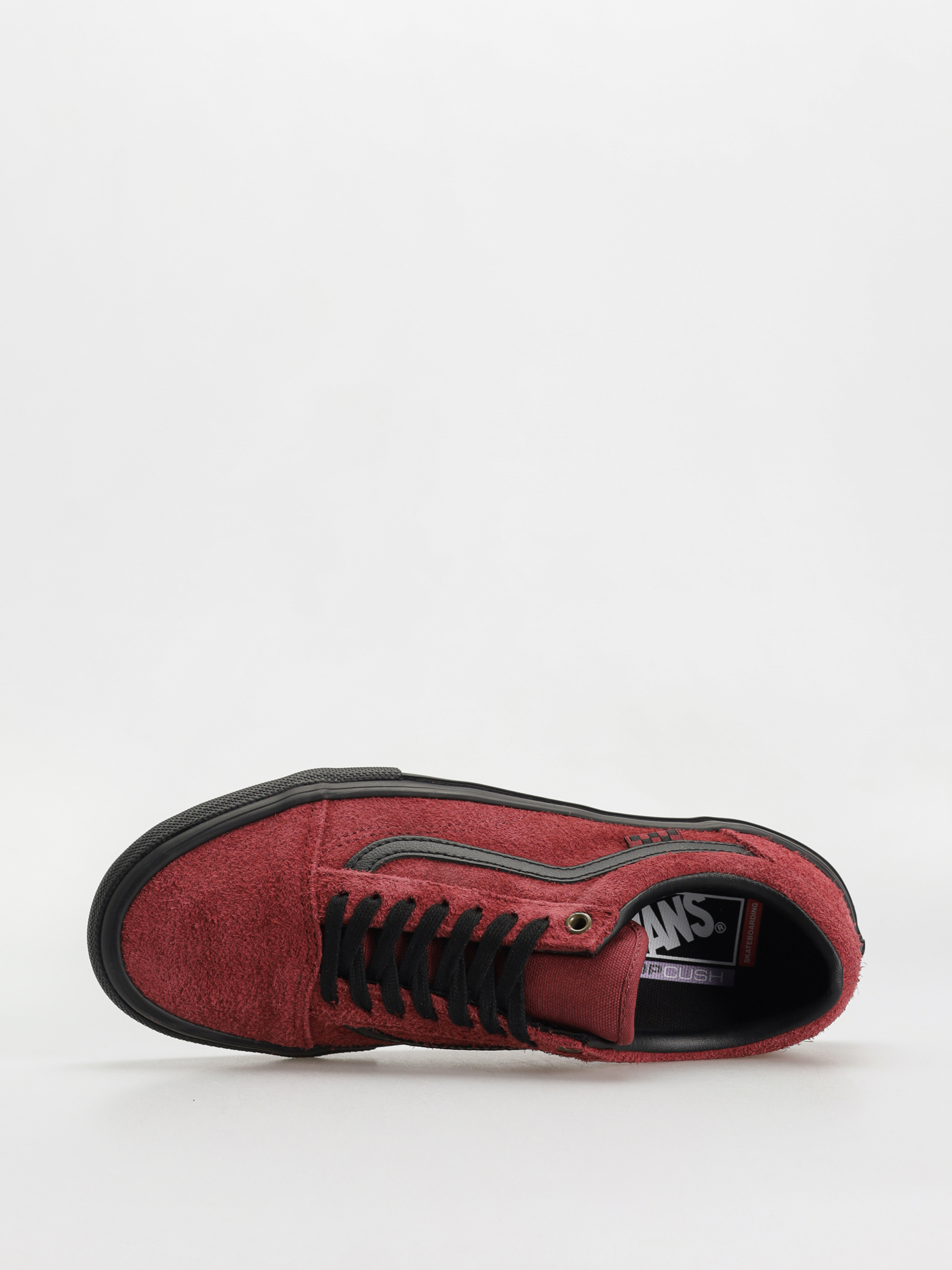 Vans Schuhe Skate Old Skool (hairy suede black/burgundy)