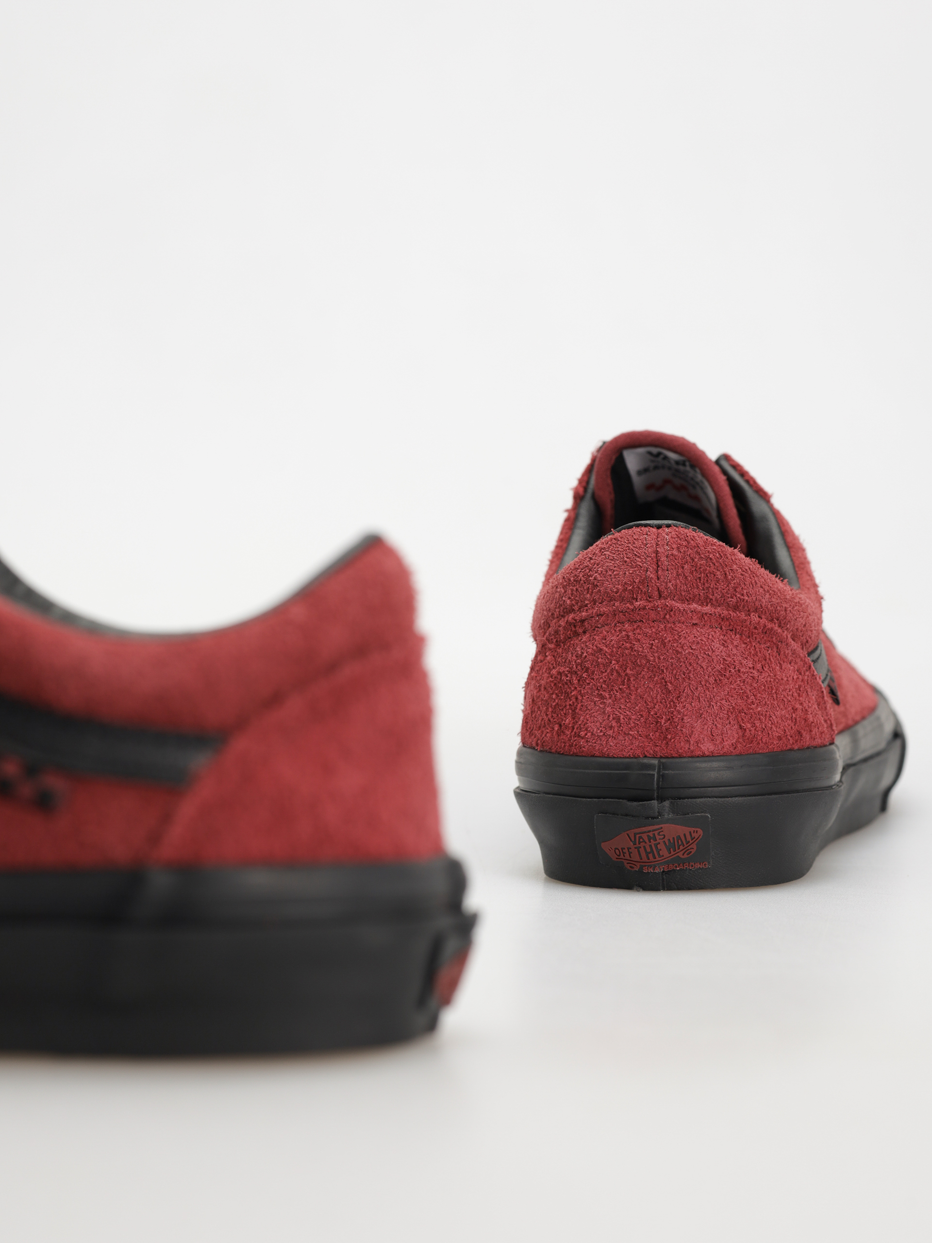 Vans Schuhe Skate Old Skool (hairy suede black/burgundy)