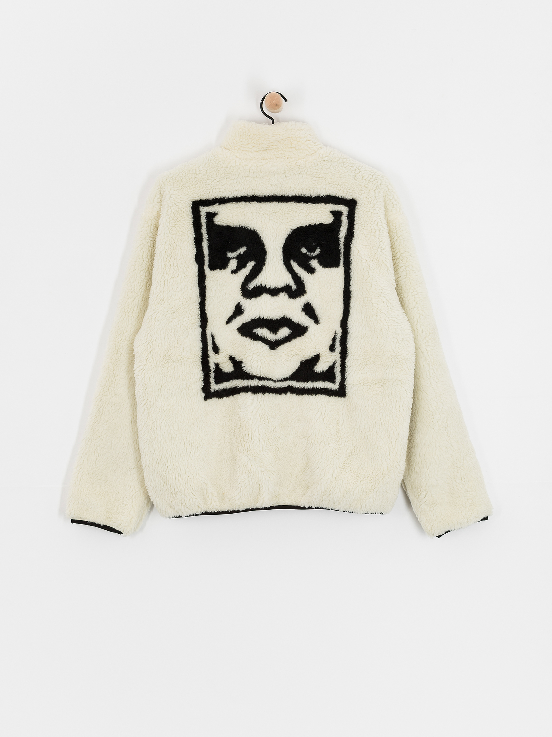OBEY Jacket Icon Face Sherpa (unbleached)