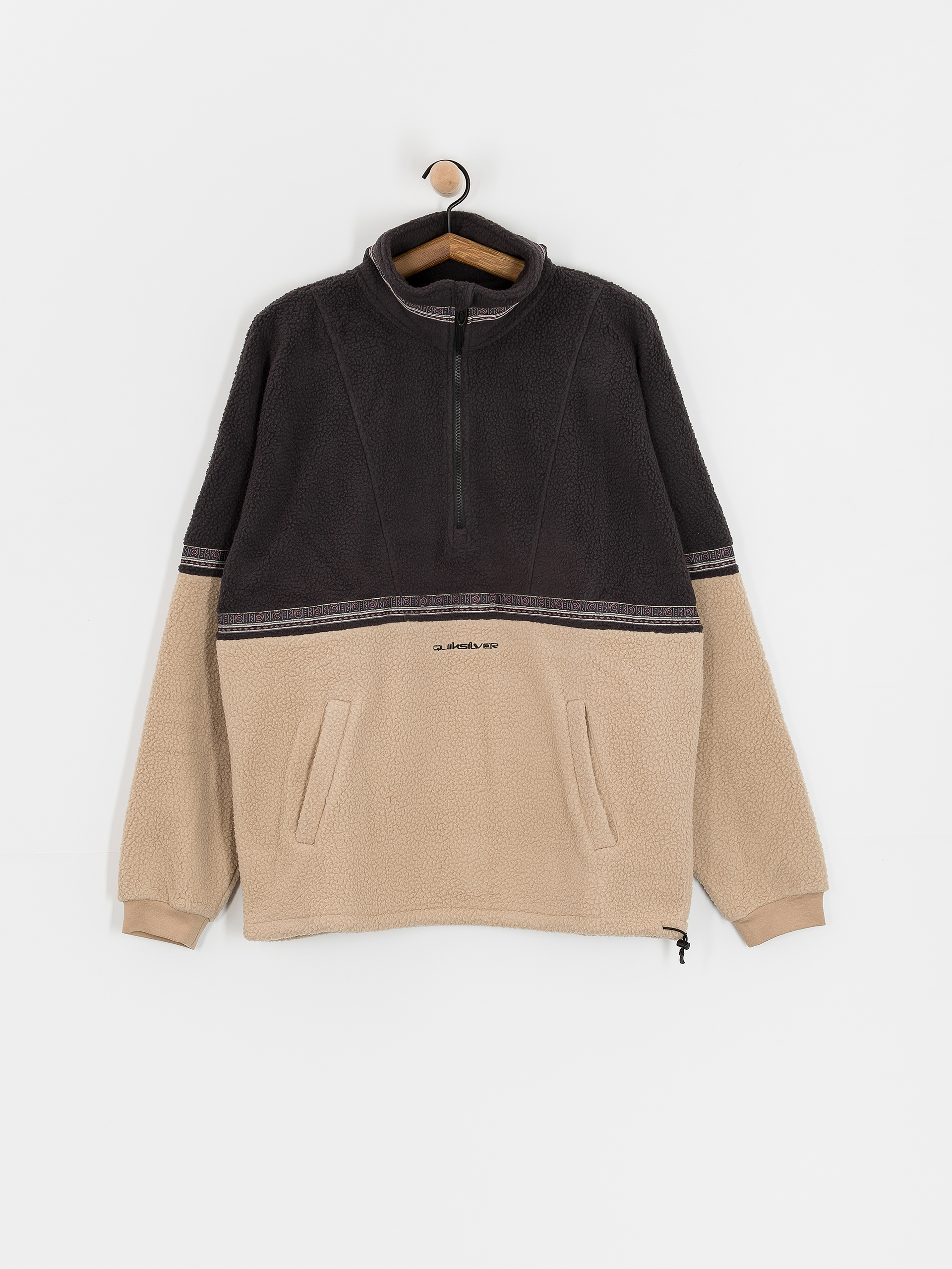 Herren Quiksilver Fleece Jacke Take Us Back Block (plaza taupe)