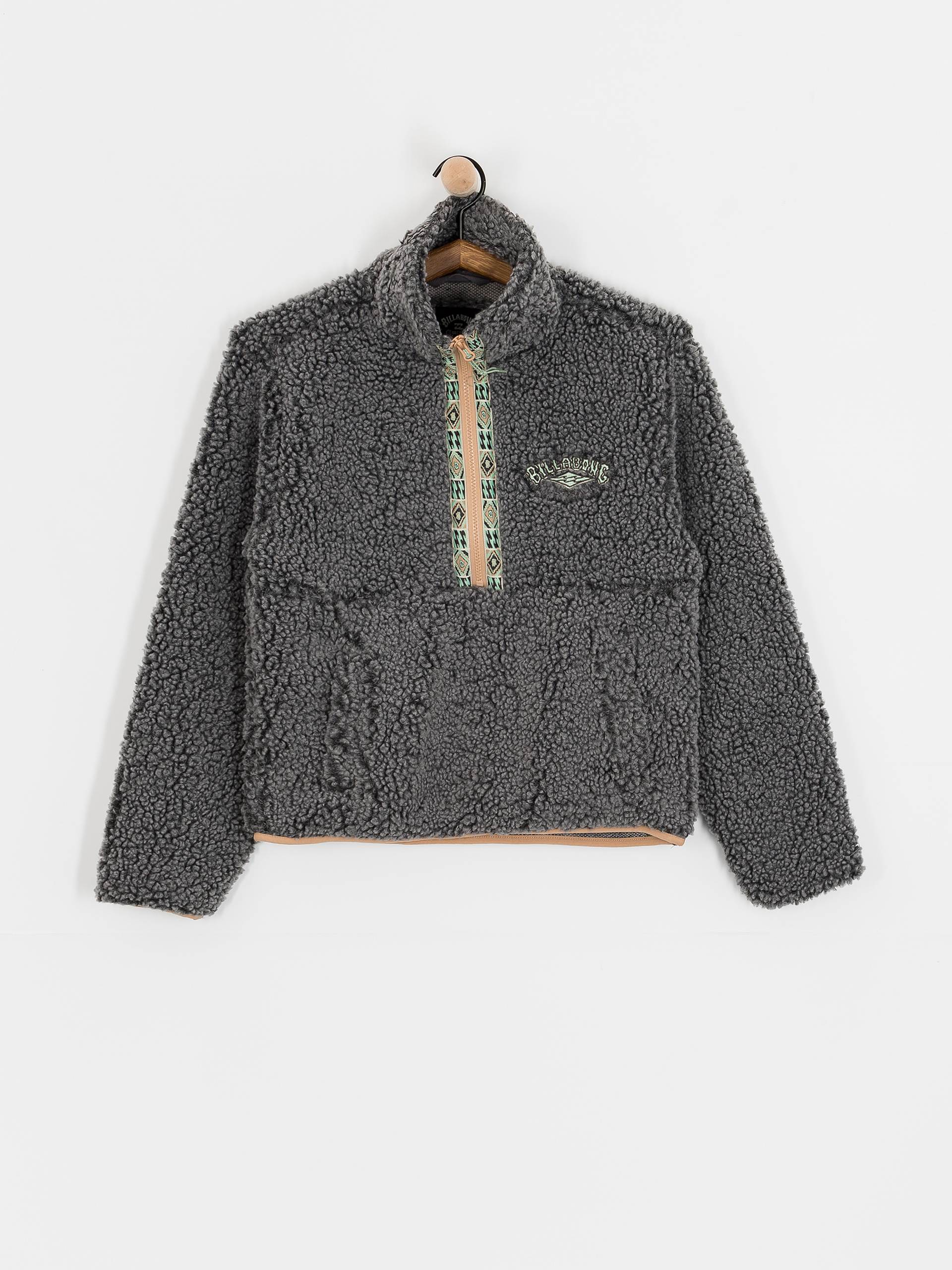 Damen Billabong Fleece Jacke Horizon Mock Neck (charcoal)